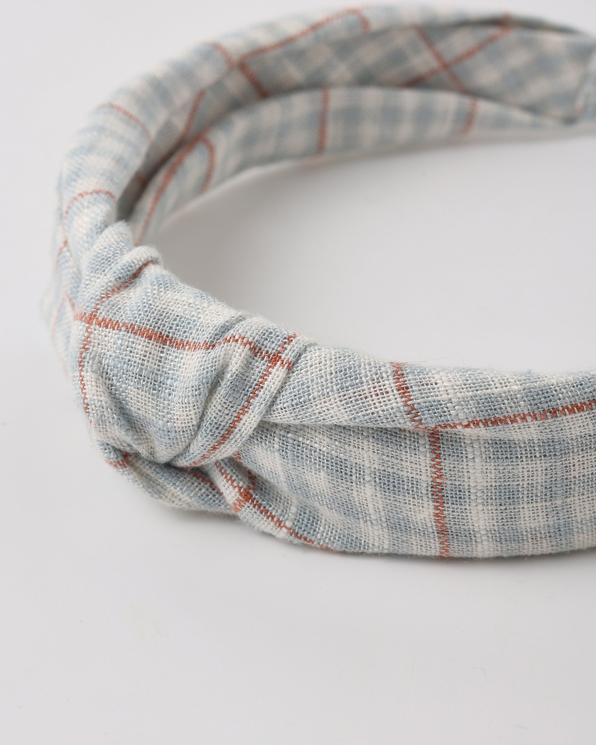 Knotted Headband Light Blue Plaid - Rylee + Cru | Kids Clothes | Trendy Baby Clothes | Modern Infant Outfits |