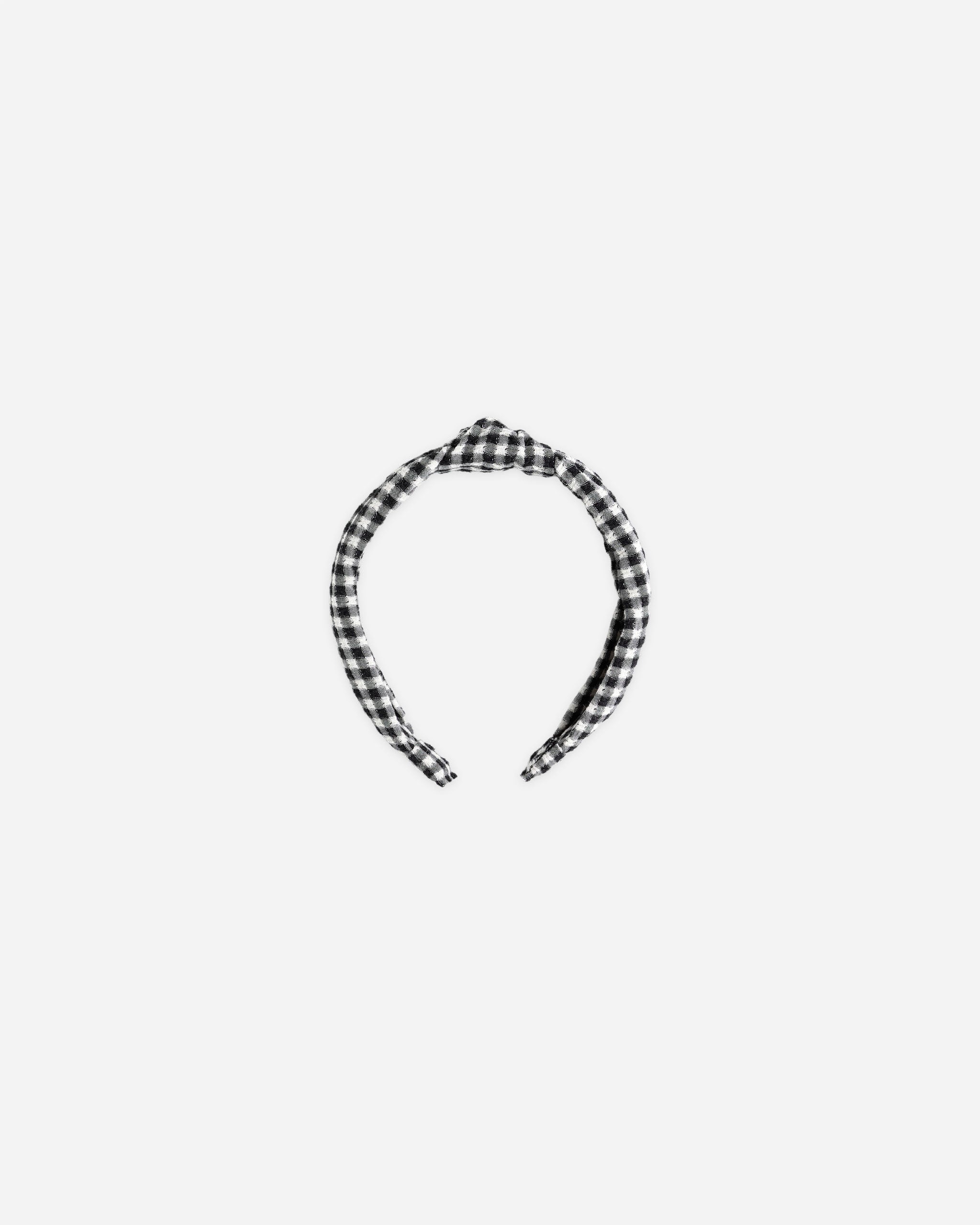 Knotted Headband || Black Gingham - Rylee + Cru | Kids Clothes | Trendy Baby Clothes | Modern Infant Outfits |