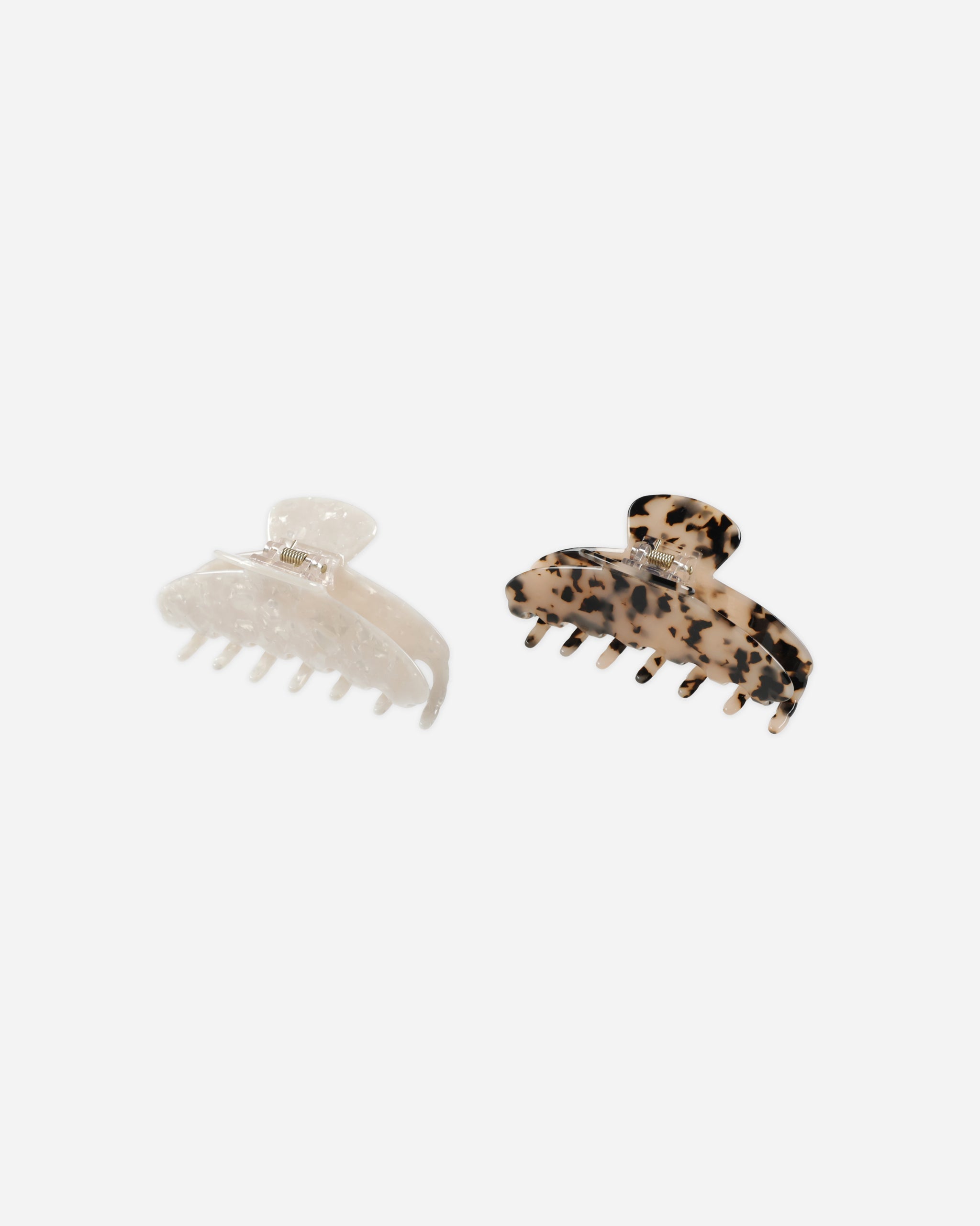 Claw Clip Set || Pearl, Tortoise