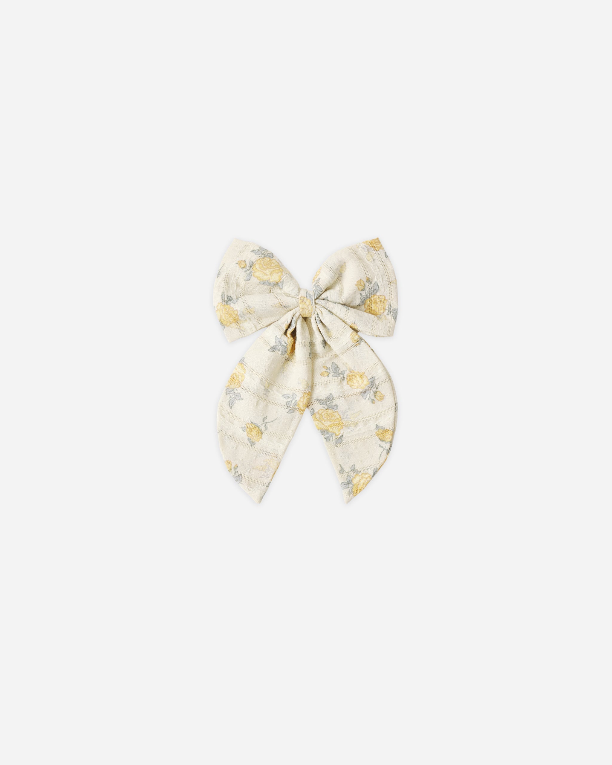Oversized Bow Lemon Ditsy Flower - Rylee + Cru | Kids Clothes | Trendy Baby Clothes | Modern Infant Outfits |