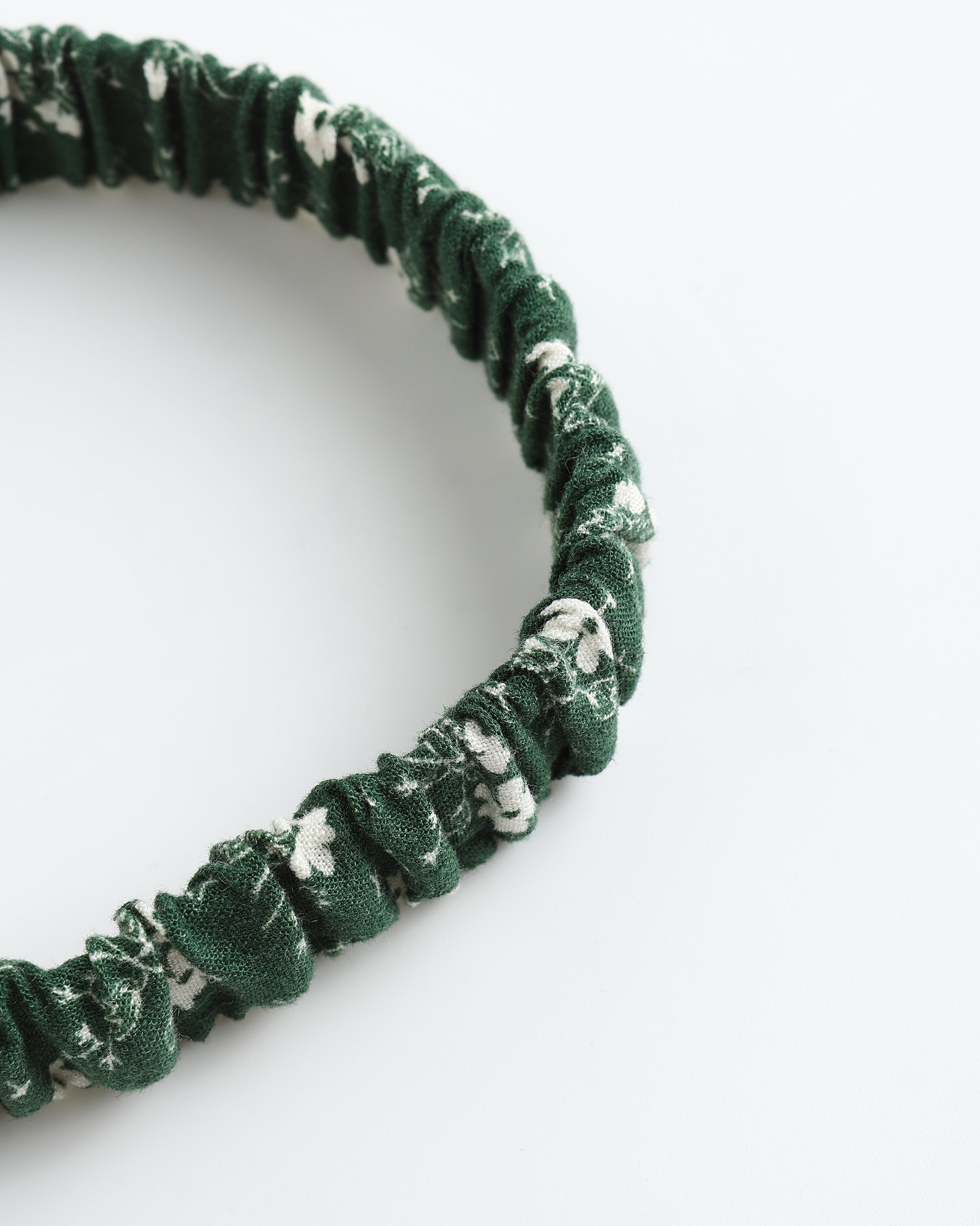 Baby Bow Headband || Green Ditsy