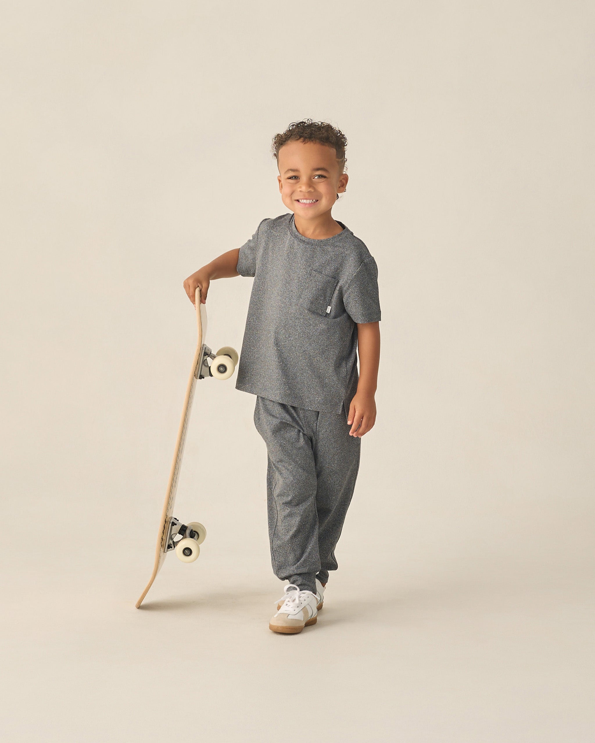 Century Tech Jogger Heathered Black - Rylee + Cru | Kids Clothes | Trendy Baby Clothes | Modern Infant Outfits |