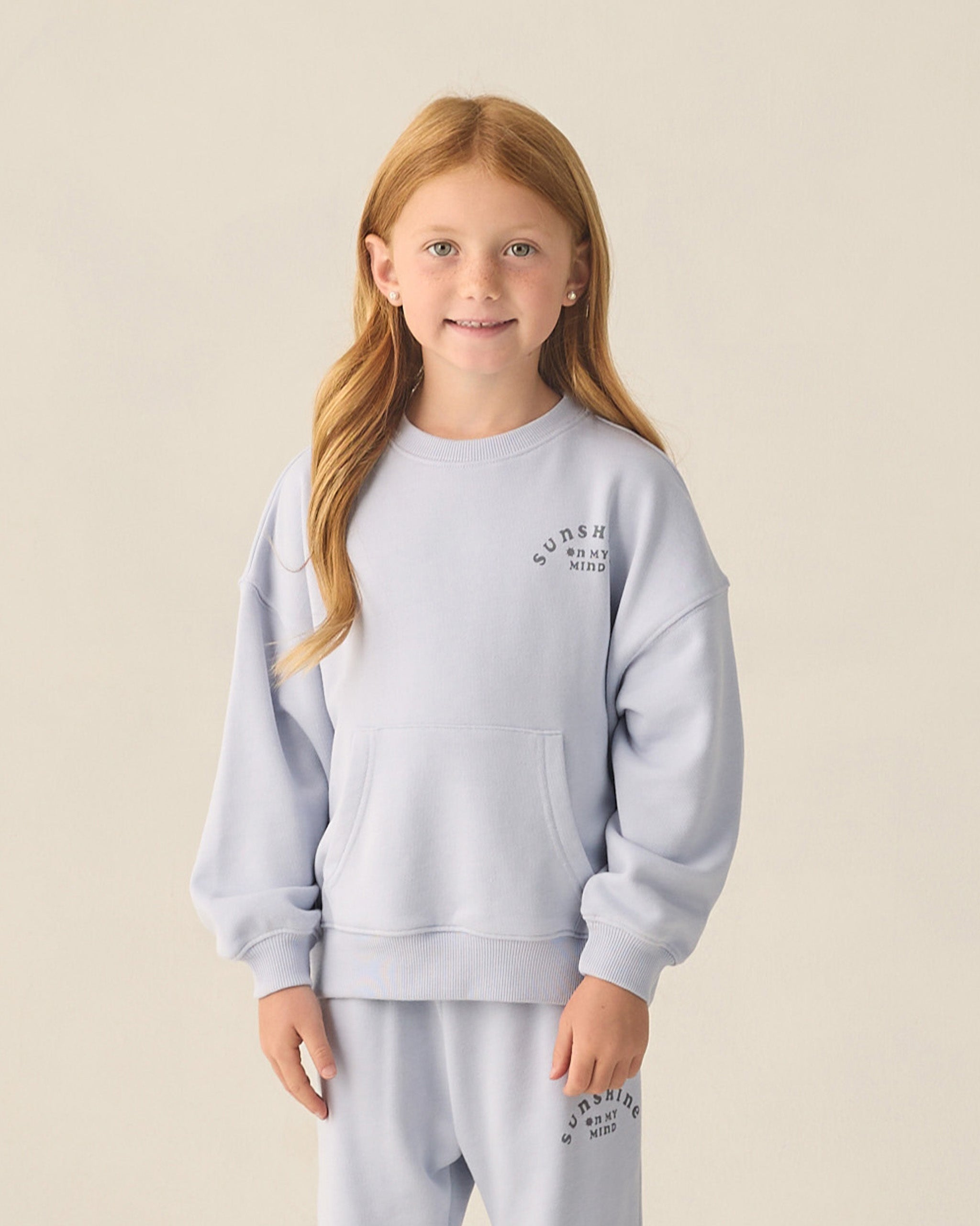 Pouch Pocket Crew Periwinkle - Rylee + Cru | Kids Clothes | Trendy Baby Clothes | Modern Infant Outfits |