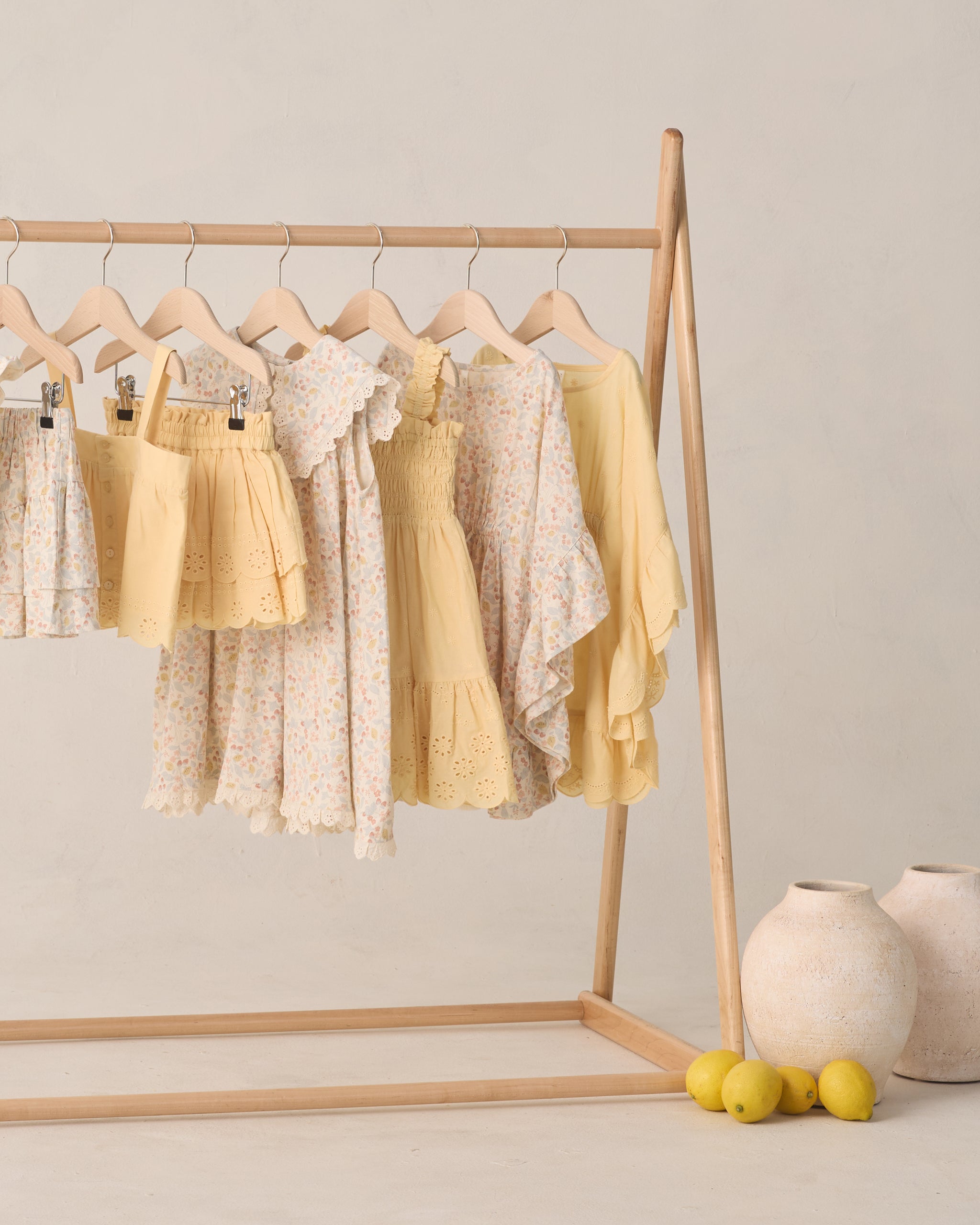 Hanna Dress Lemon - Rylee + Cru | Kids Clothes | Trendy Baby Clothes | Modern Infant Outfits |