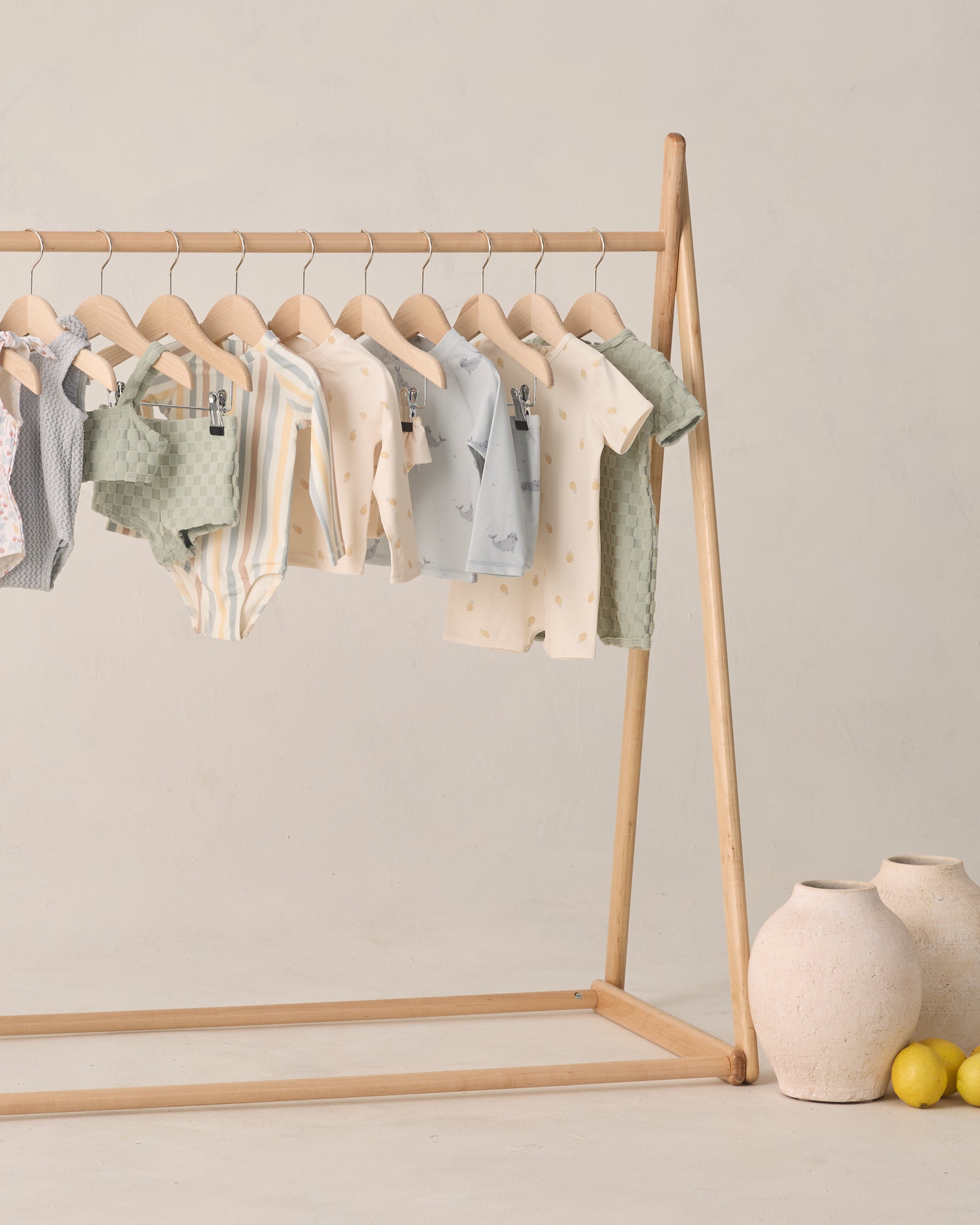 Shorty One-Piece Sage Check - Rylee + Cru | Kids Clothes | Trendy Baby Clothes | Modern Infant Outfits |