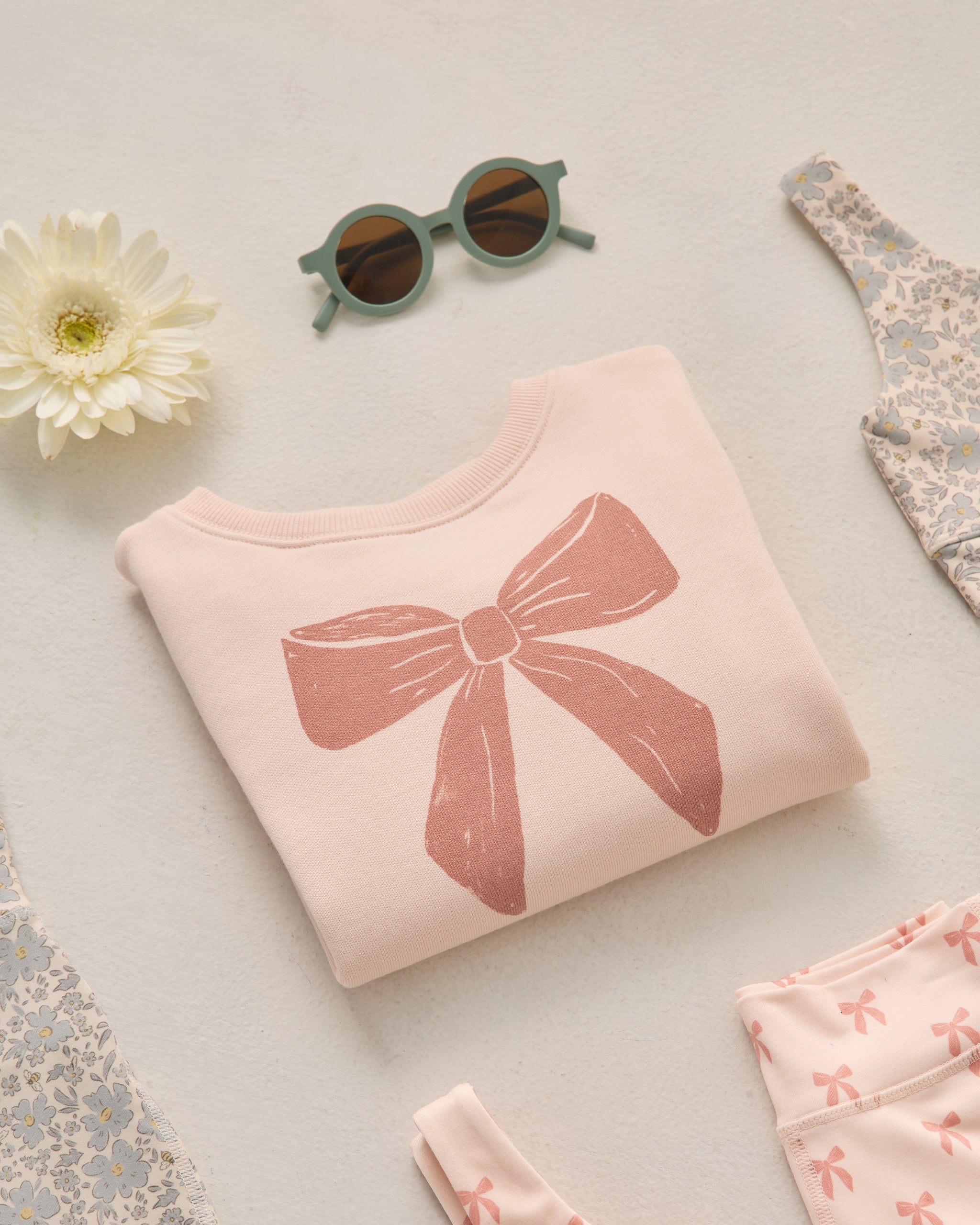 Racer Sweatshirt Bow - Rylee + Cru | Kids Clothes | Trendy Baby Clothes | Modern Infant Outfits |