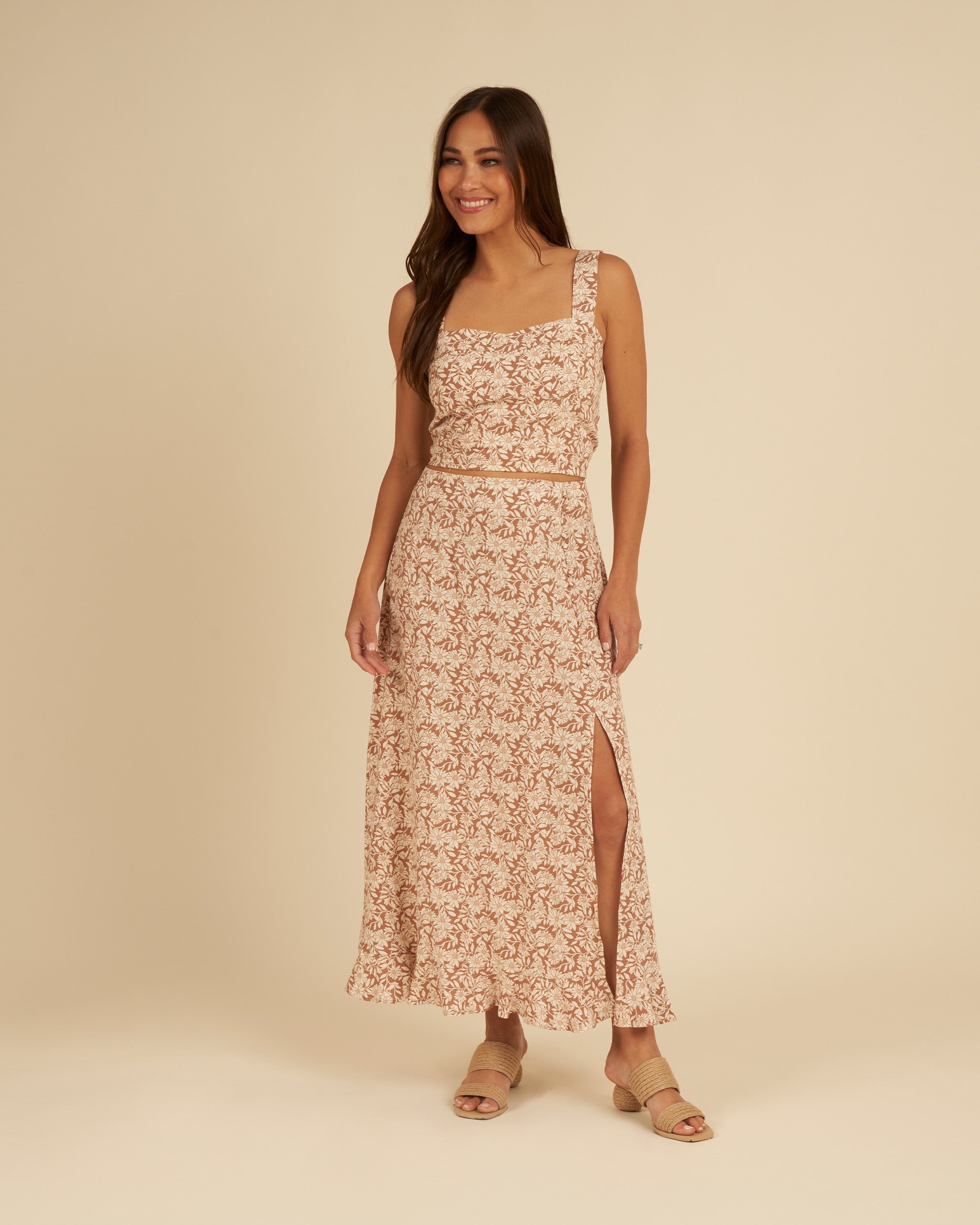 Button Slit Skirt | Plumeria - Rylee + Cru | Kids Clothes | Trendy Baby Clothes | Modern Infant Outfits |