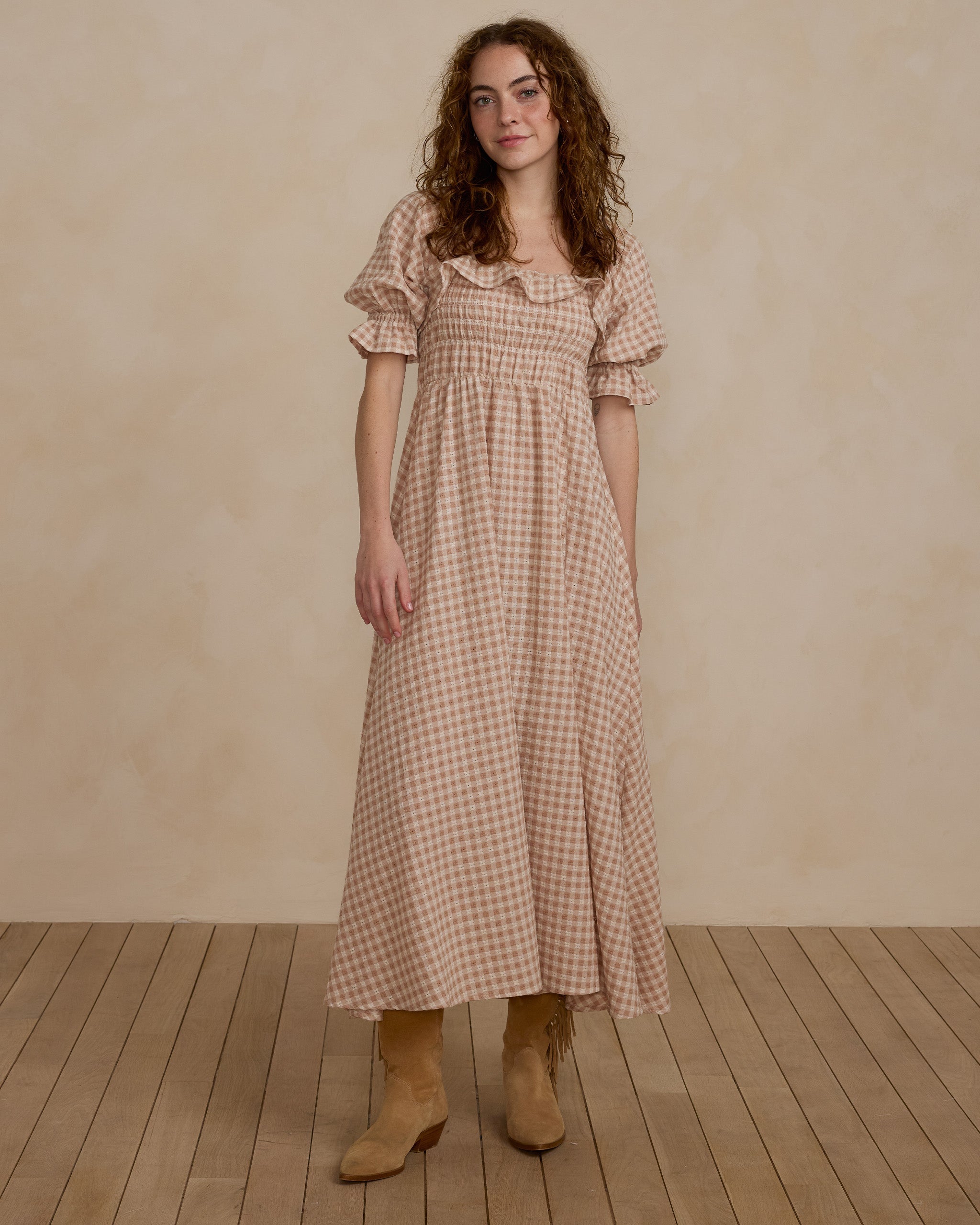 Birdie Dress | Pink Gingham