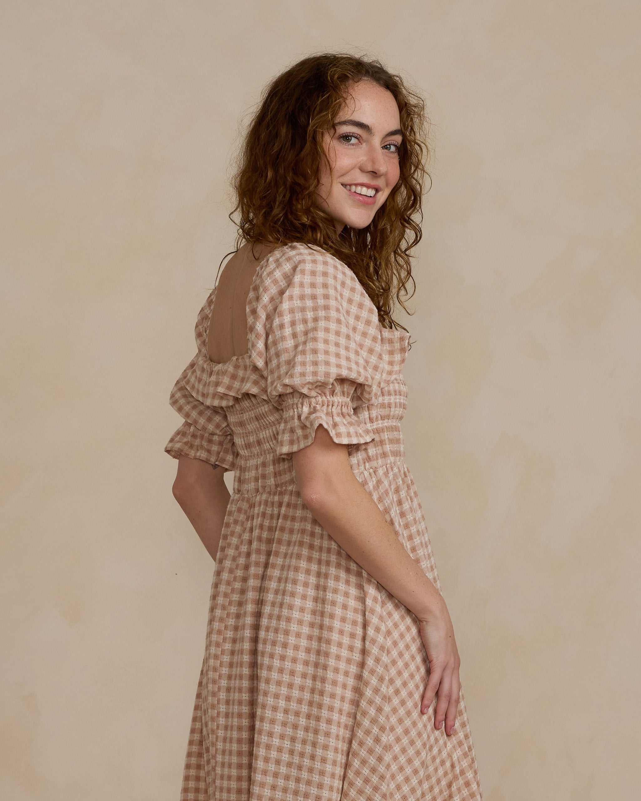 Birdie Dress | Pink Gingham