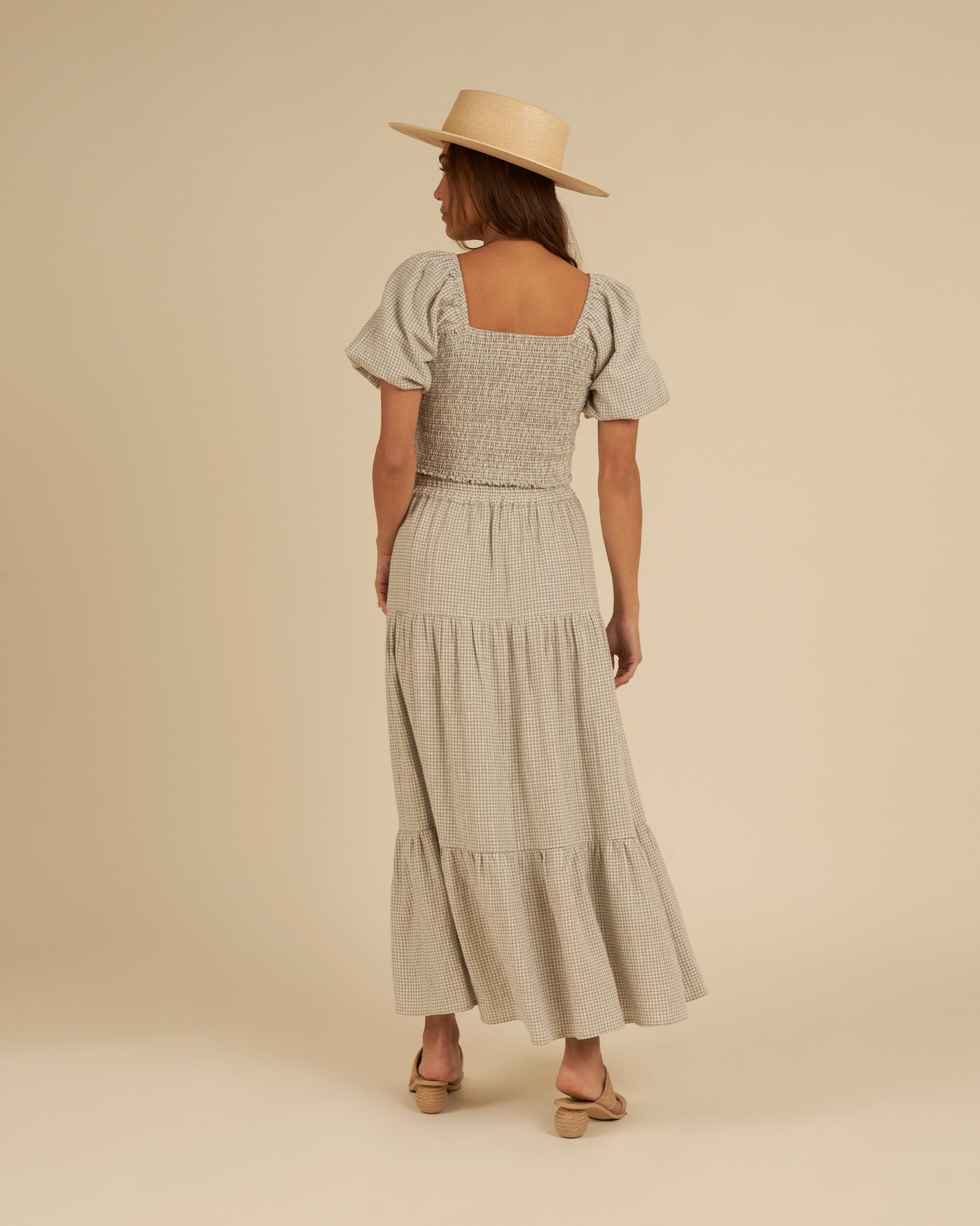 Trixie Top | Sage Gingham - Rylee + Cru | Kids Clothes | Trendy Baby Clothes | Modern Infant Outfits |