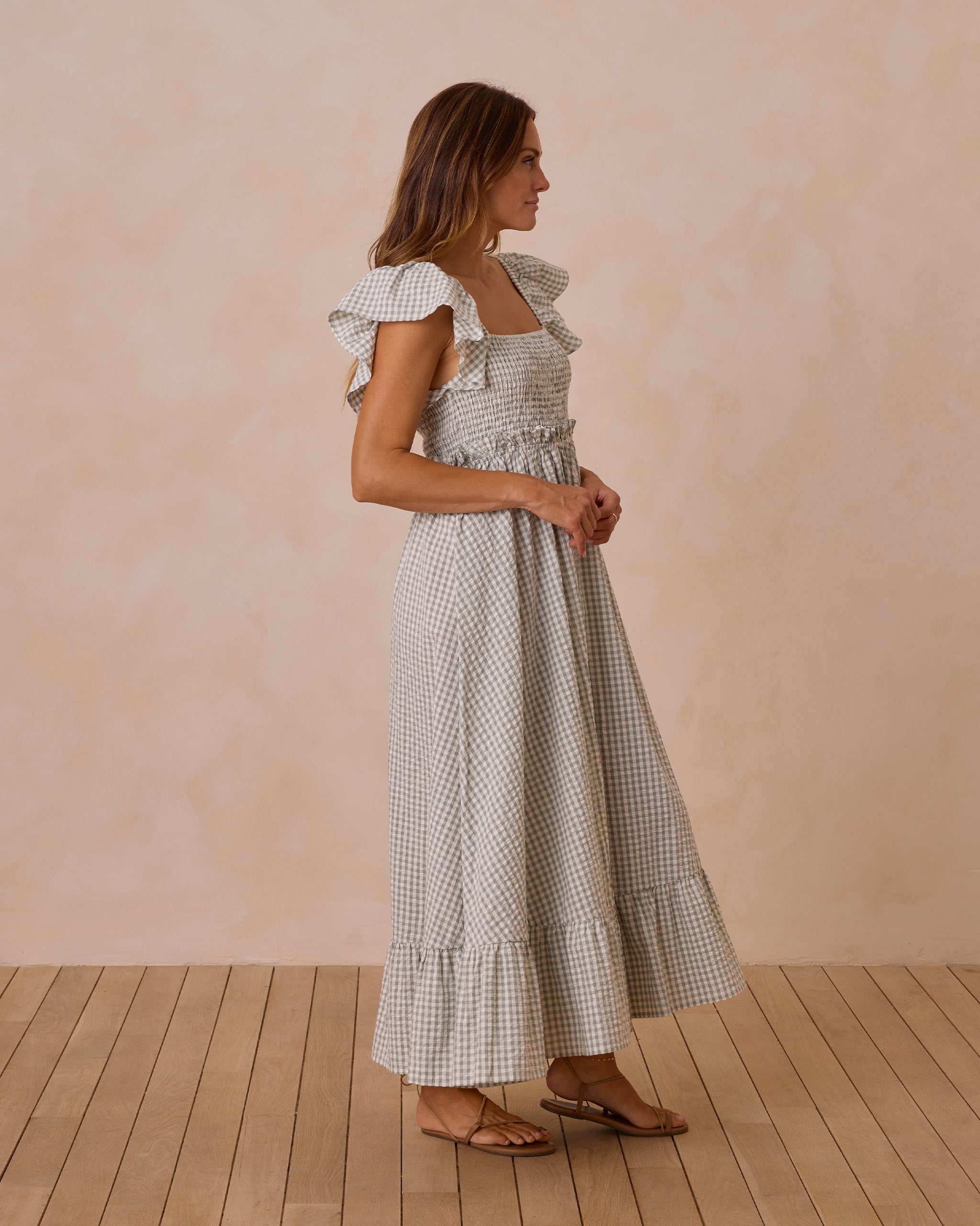 Francesca Dress | Eucalyptus Gingham