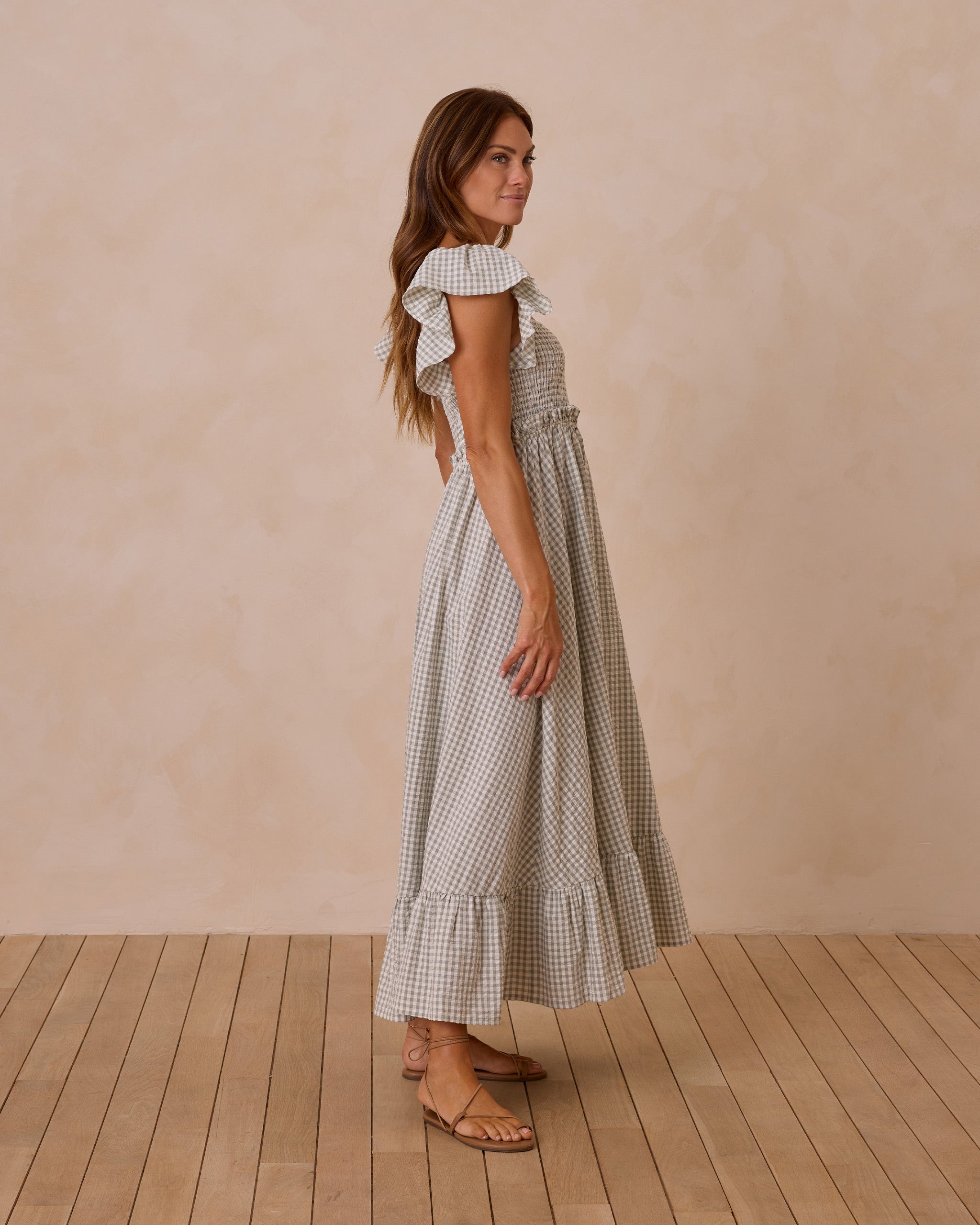 Francesca Dress | Eucalyptus Gingham