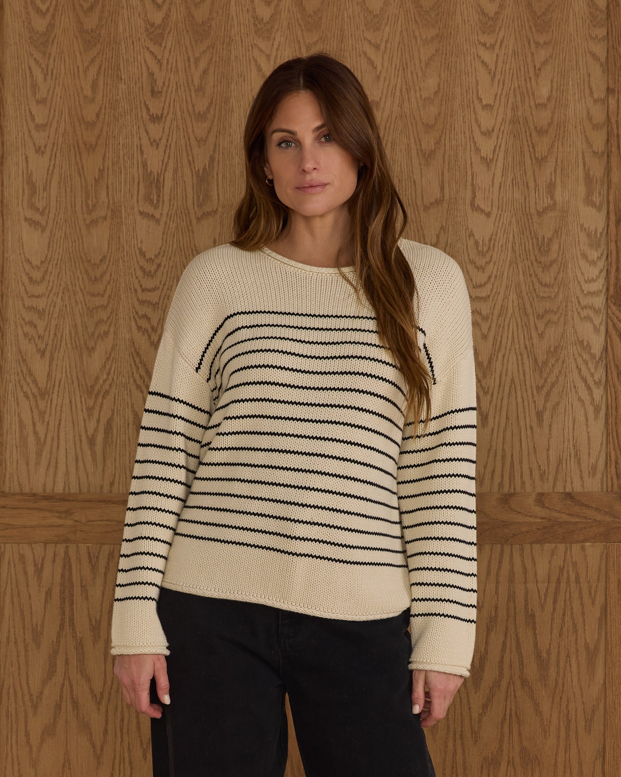 Jacques Sweater | Black Stripe - Rylee + Cru | Kids Clothes | Trendy Baby Clothes | Modern Infant Outfits |