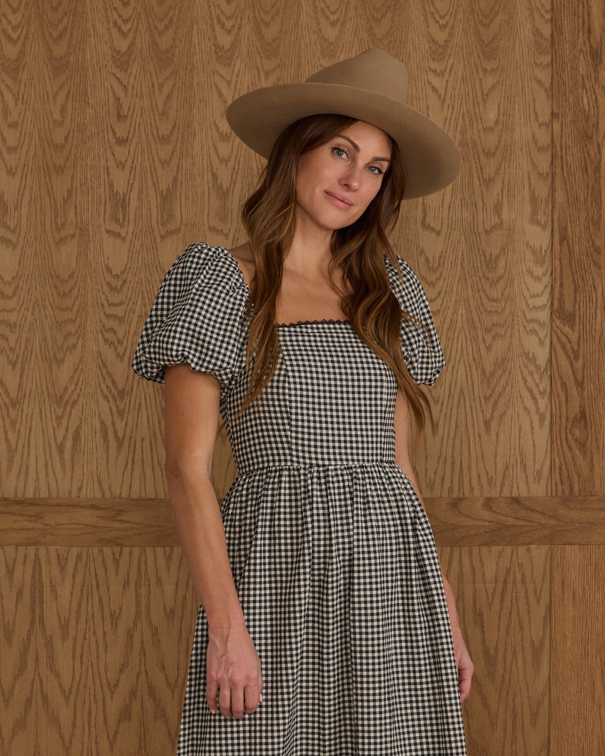 Chiara Dress | Black Gingham - Rylee + Cru | Kids Clothes | Trendy Baby Clothes | Modern Infant Outfits |