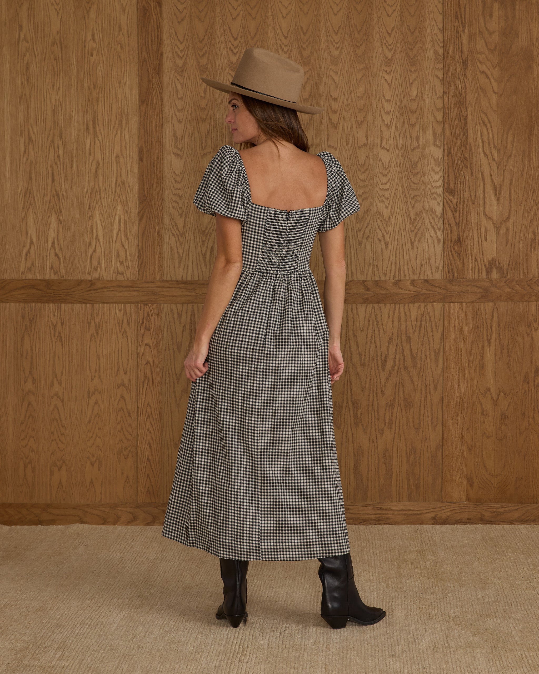 Chiara Dress | Black Gingham - Rylee + Cru | Kids Clothes | Trendy Baby Clothes | Modern Infant Outfits |