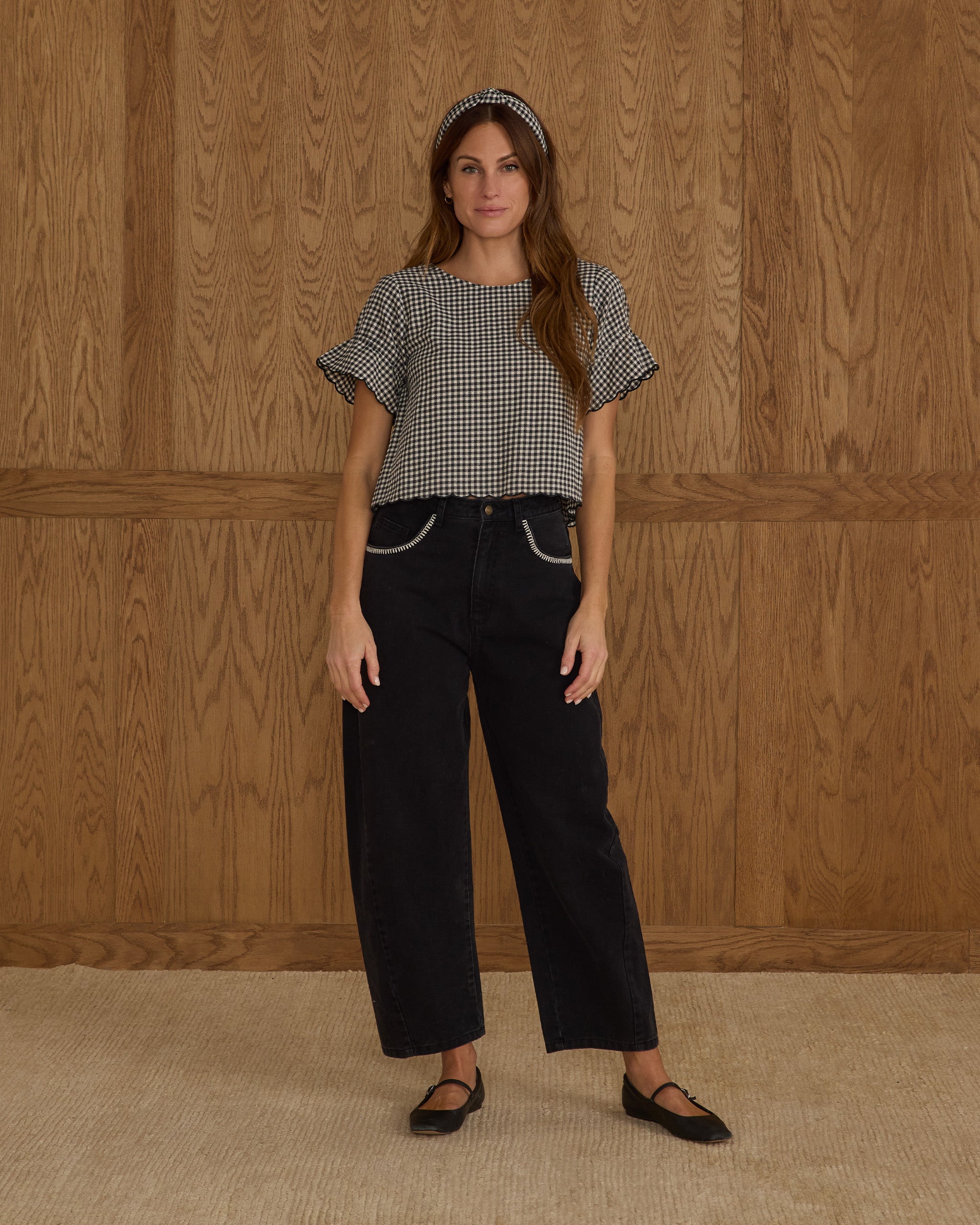 Barrel Denim | Washed Black - Rylee + Cru | Kids Clothes | Trendy Baby Clothes | Modern Infant Outfits |
