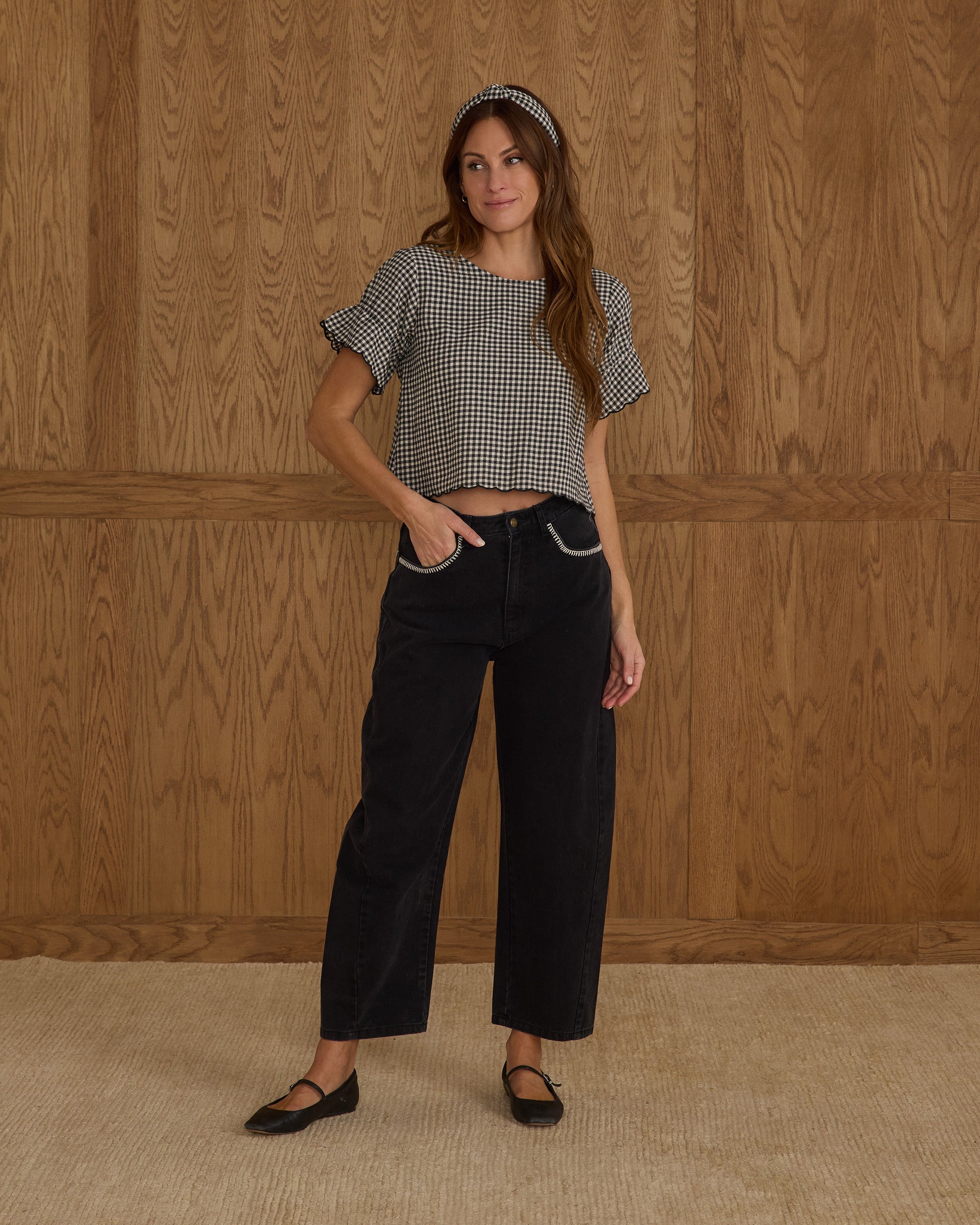 Barrel Denim | Washed Black - Rylee + Cru | Kids Clothes | Trendy Baby Clothes | Modern Infant Outfits |