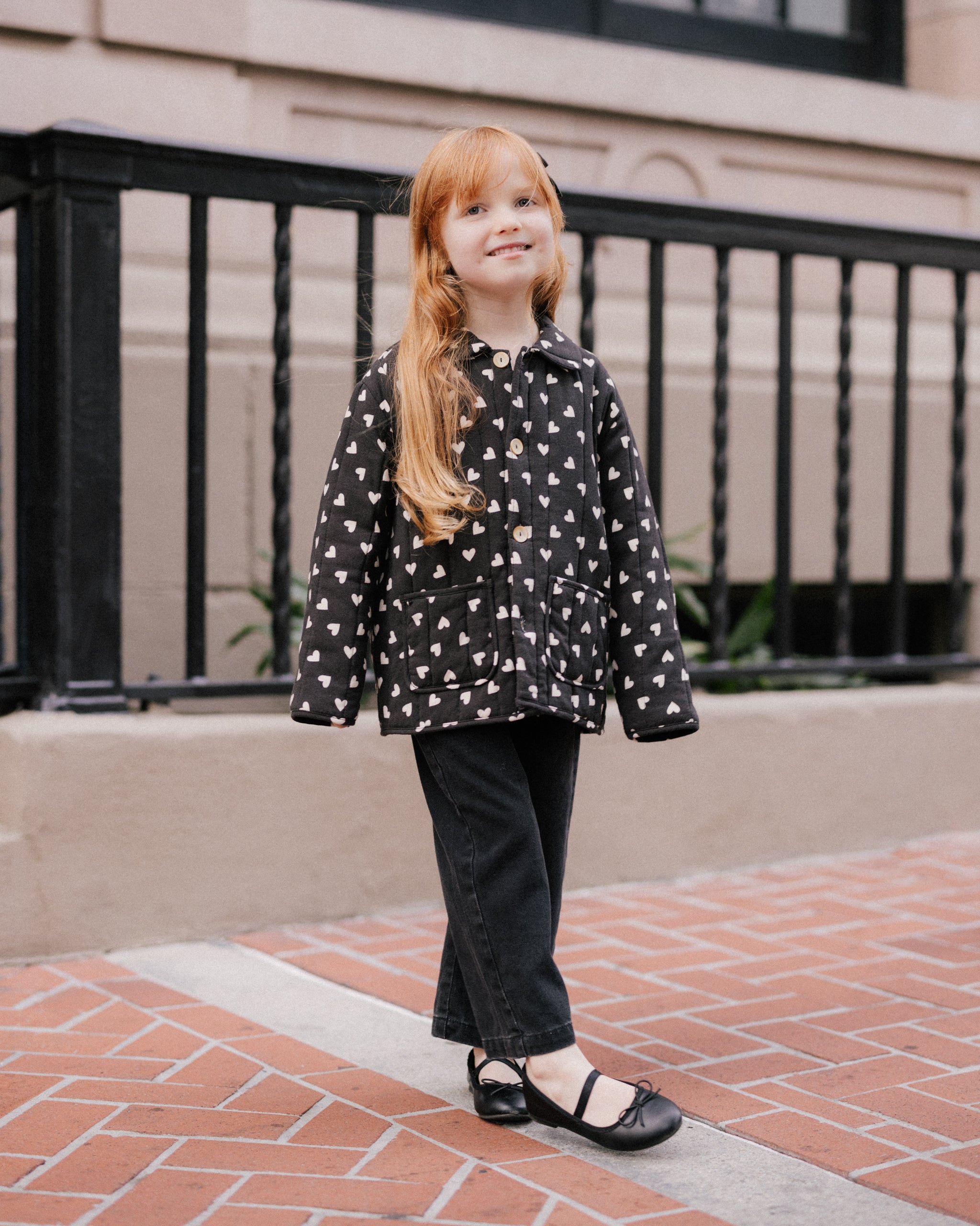 Quilted Coat || Hearts - Rylee + Cru | Kids Clothes | Trendy Baby Clothes | Modern Infant Outfits |
