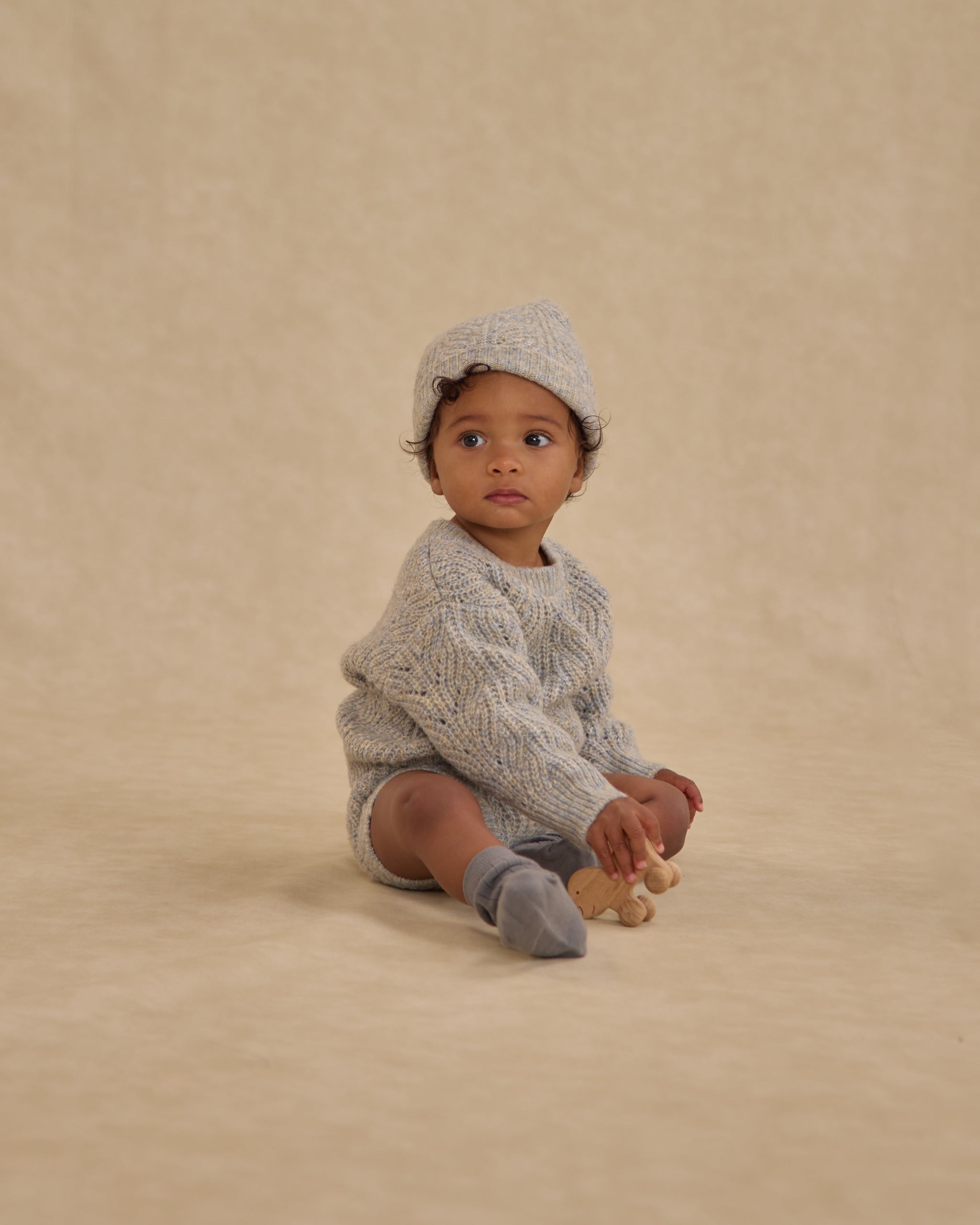 Ribbed Socks || Brown, Dusty Blue - Rylee + Cru | Kids Clothes | Trendy Baby Clothes | Modern Infant Outfits |