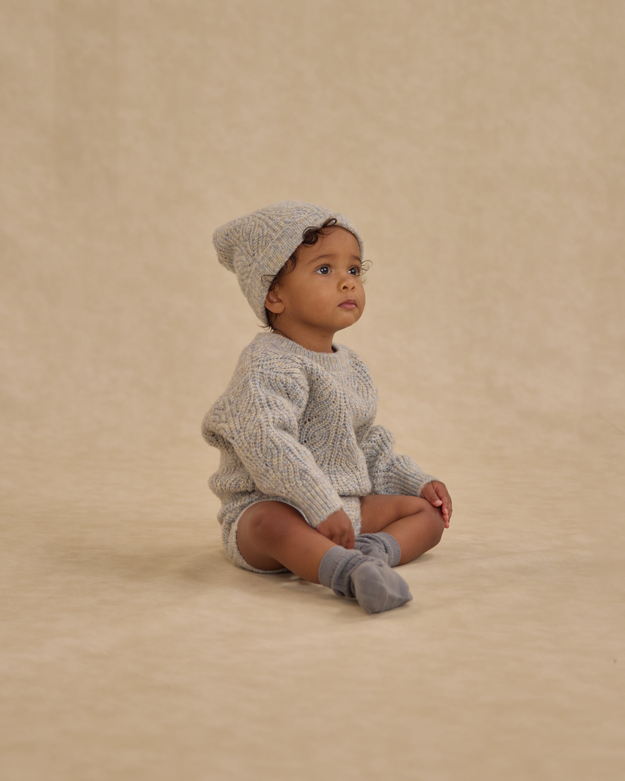 Ribbed Socks || Brown, Dusty Blue - Rylee + Cru | Kids Clothes | Trendy Baby Clothes | Modern Infant Outfits |