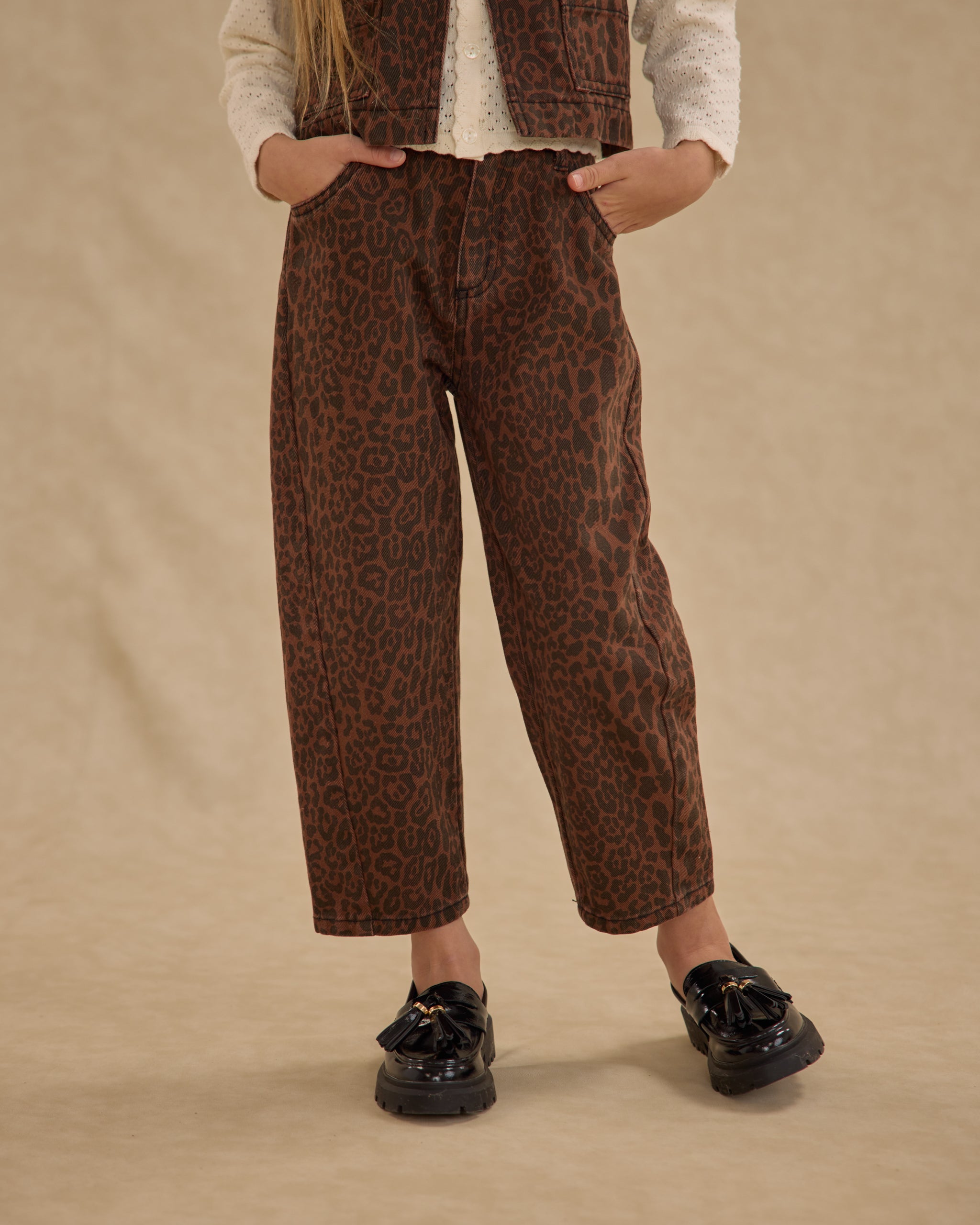 Barrel Pant || Leopard - Rylee + Cru | Kids Clothes | Trendy Baby Clothes | Modern Infant Outfits |