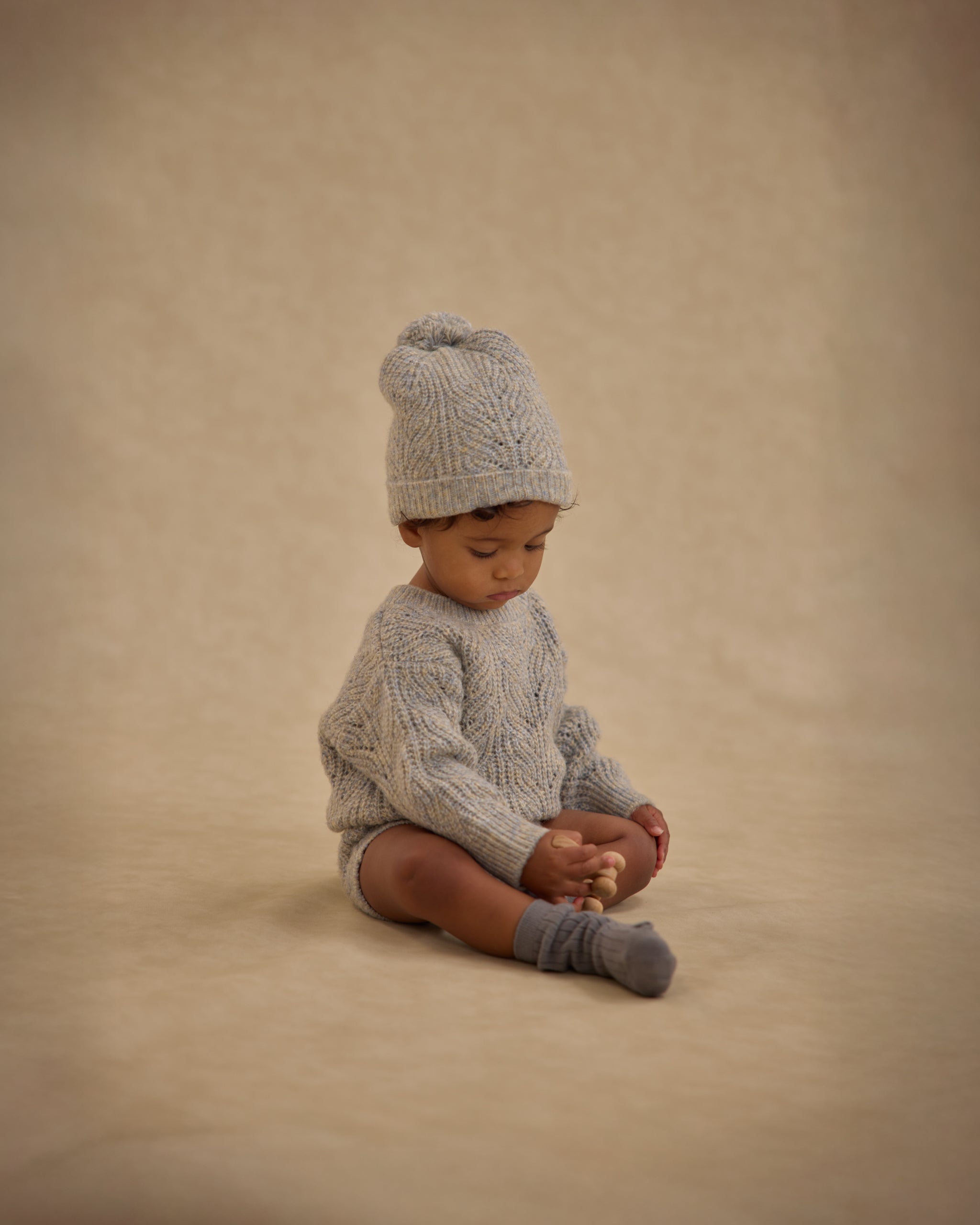 Ribbed Socks || Brown, Dusty Blue - Rylee + Cru | Kids Clothes | Trendy Baby Clothes | Modern Infant Outfits |
