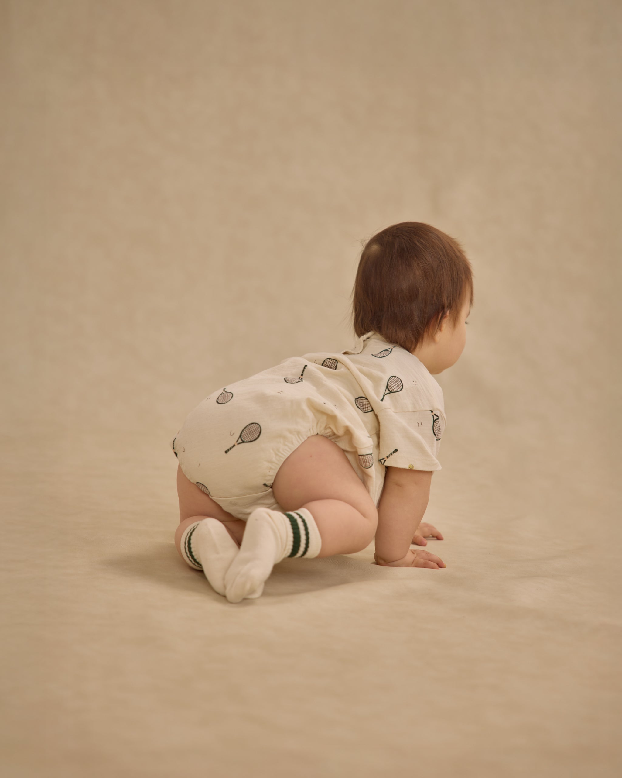 Stripe Socks, Set of 2 || Brown + Green Stripe - Rylee + Cru | Kids Clothes | Trendy Baby Clothes | Modern Infant Outfits |