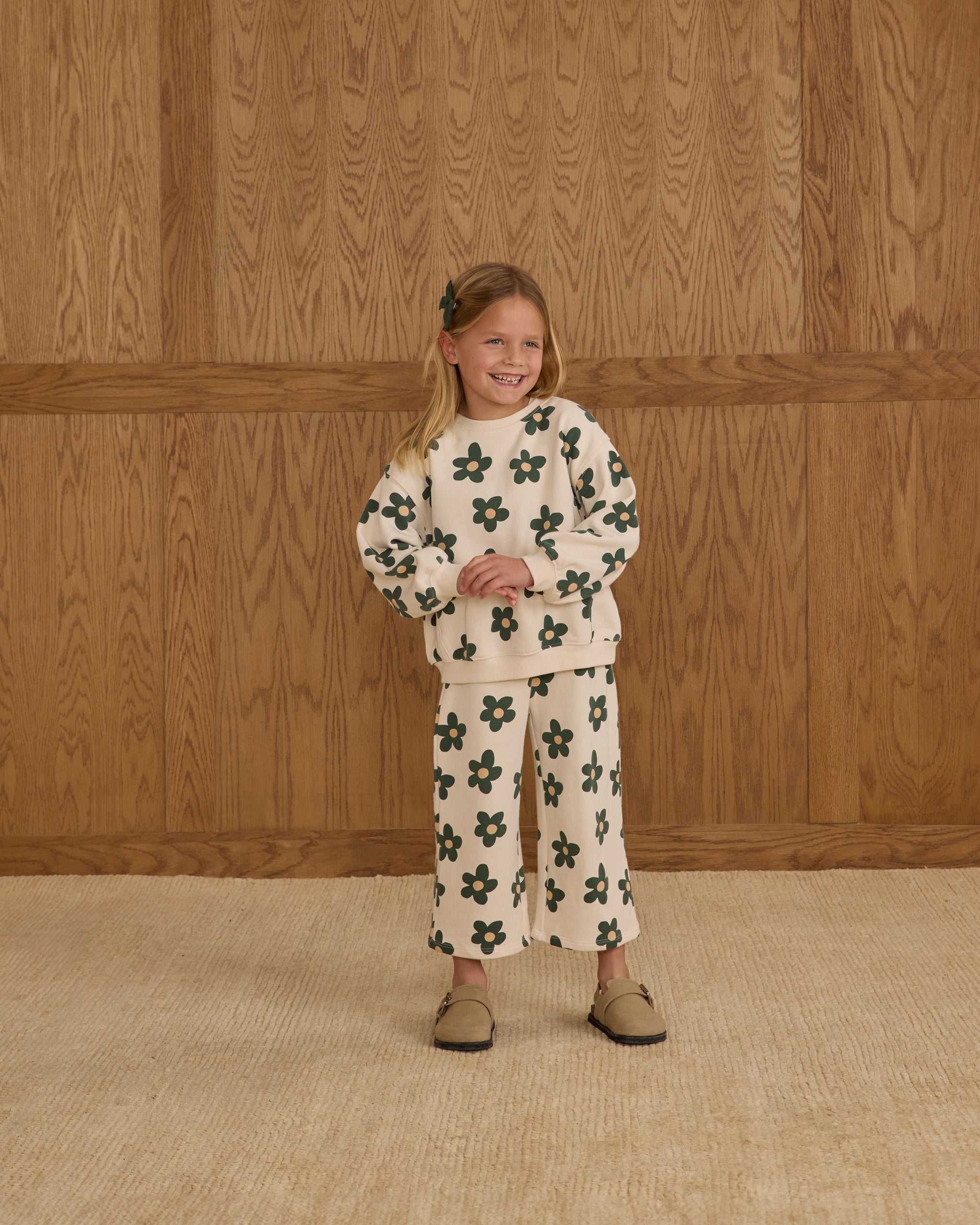 Wide Leg Sweatpant || Daisy - Rylee + Cru | Kids Clothes | Trendy Baby Clothes | Modern Infant Outfits |