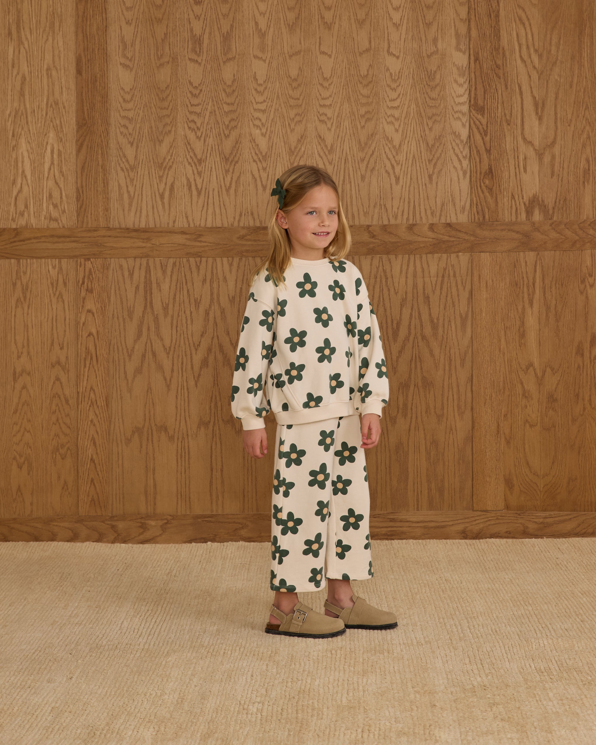 Wide Leg Sweatpant || Daisy - Rylee + Cru | Kids Clothes | Trendy Baby Clothes | Modern Infant Outfits |