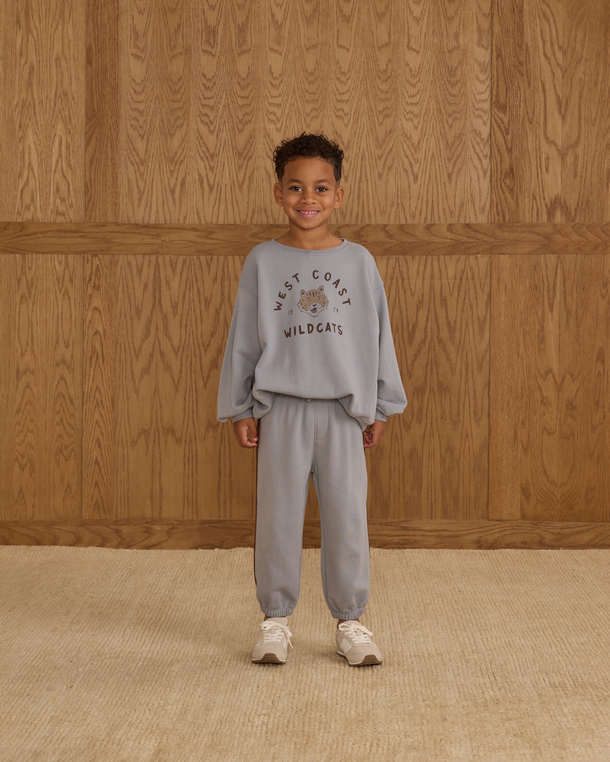 Relaxed Jogger || Dusty Blue - Rylee + Cru | Kids Clothes | Trendy Baby Clothes | Modern Infant Outfits |