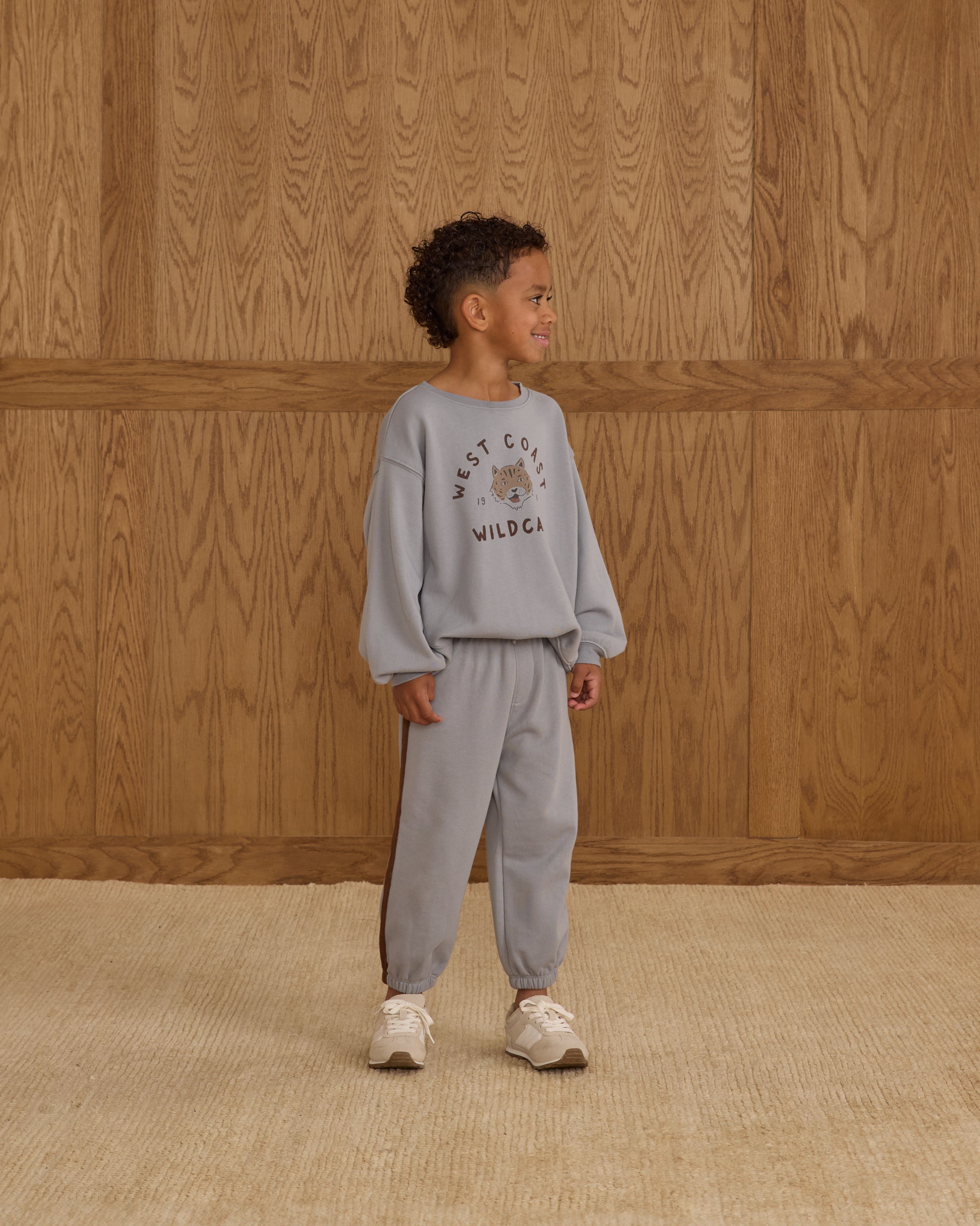 Relaxed Jogger || Dusty Blue - Rylee + Cru | Kids Clothes | Trendy Baby Clothes | Modern Infant Outfits |