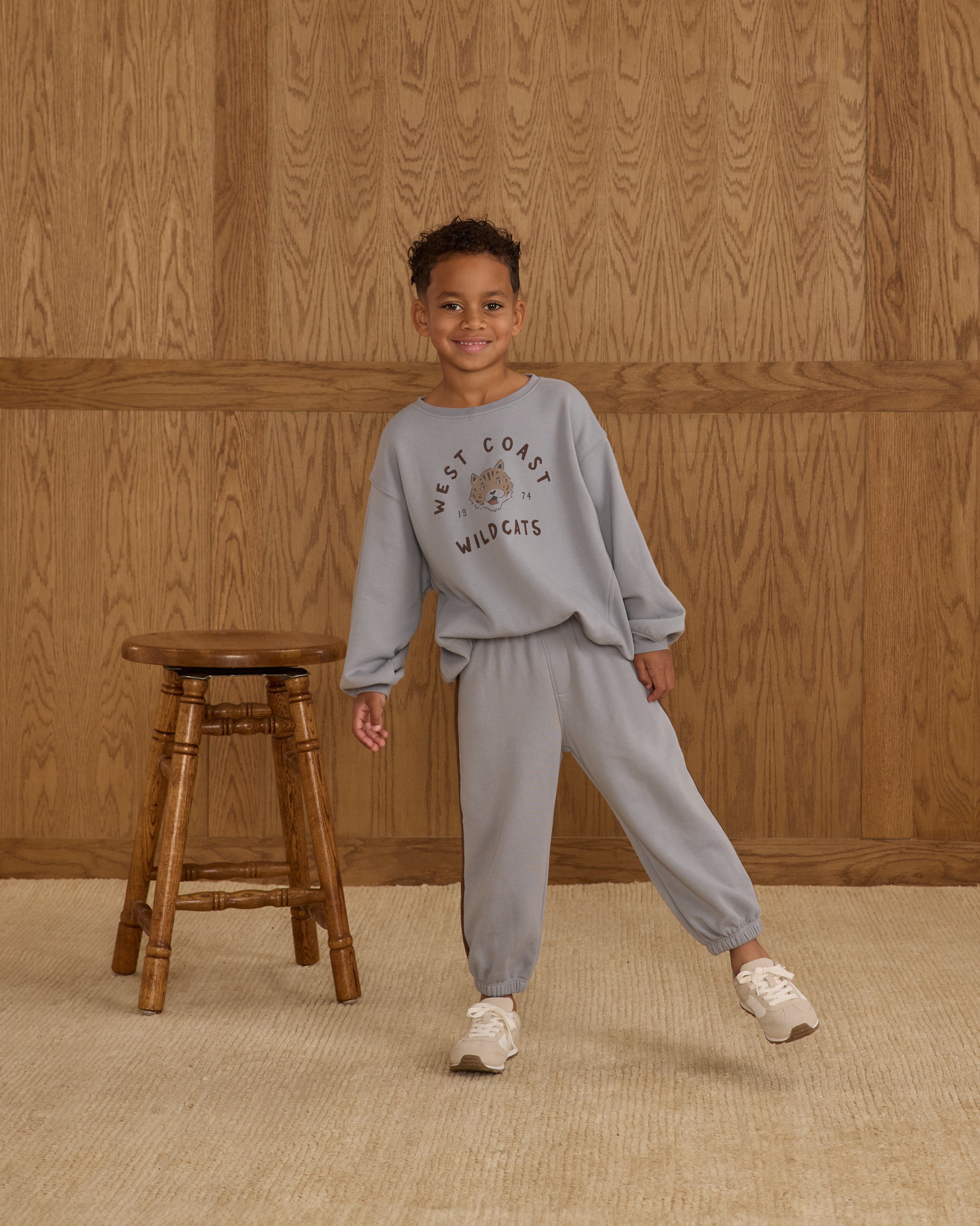 Relaxed Jogger || Dusty Blue - Rylee + Cru | Kids Clothes | Trendy Baby Clothes | Modern Infant Outfits |