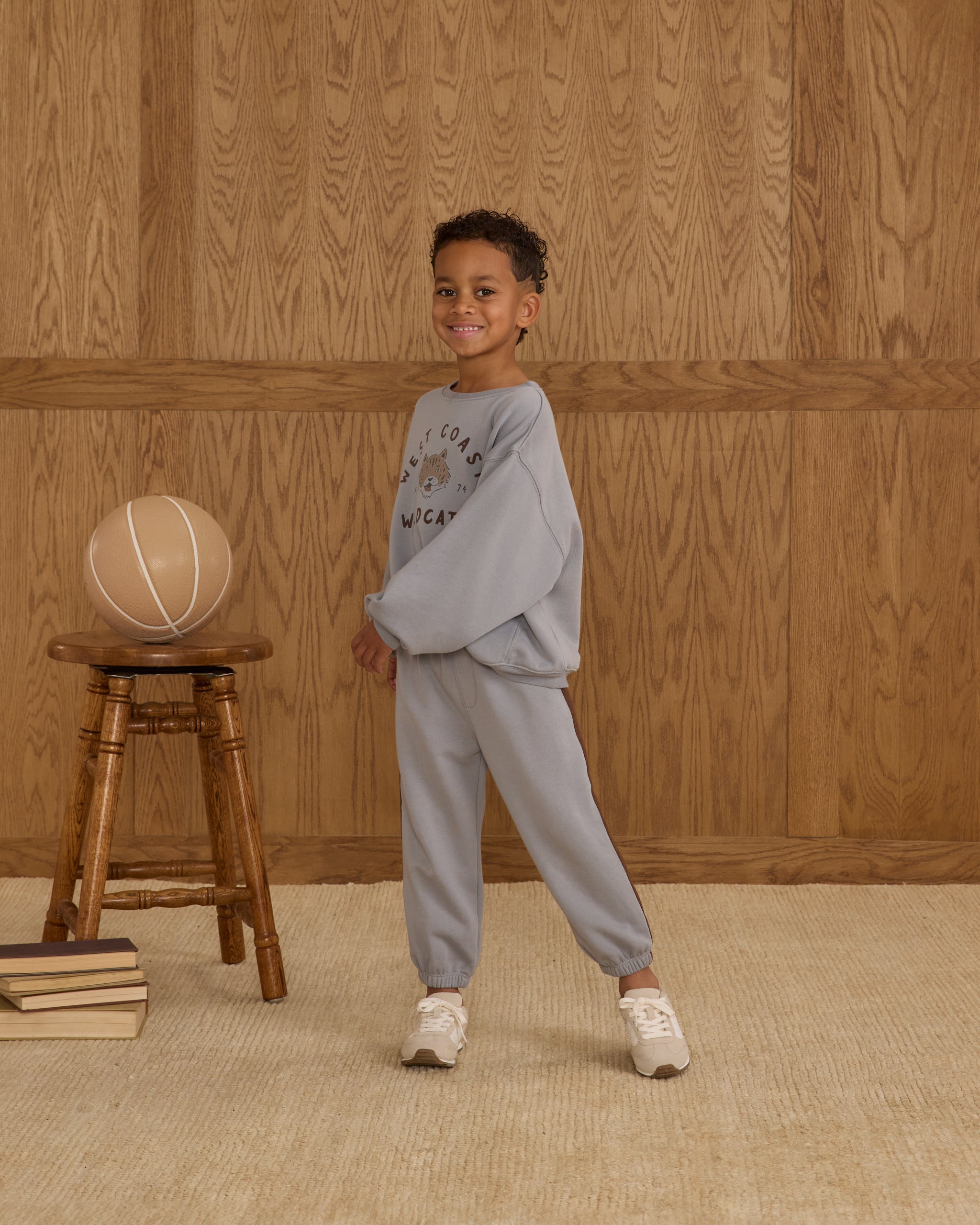 Relaxed Jogger || Dusty Blue - Rylee + Cru | Kids Clothes | Trendy Baby Clothes | Modern Infant Outfits |