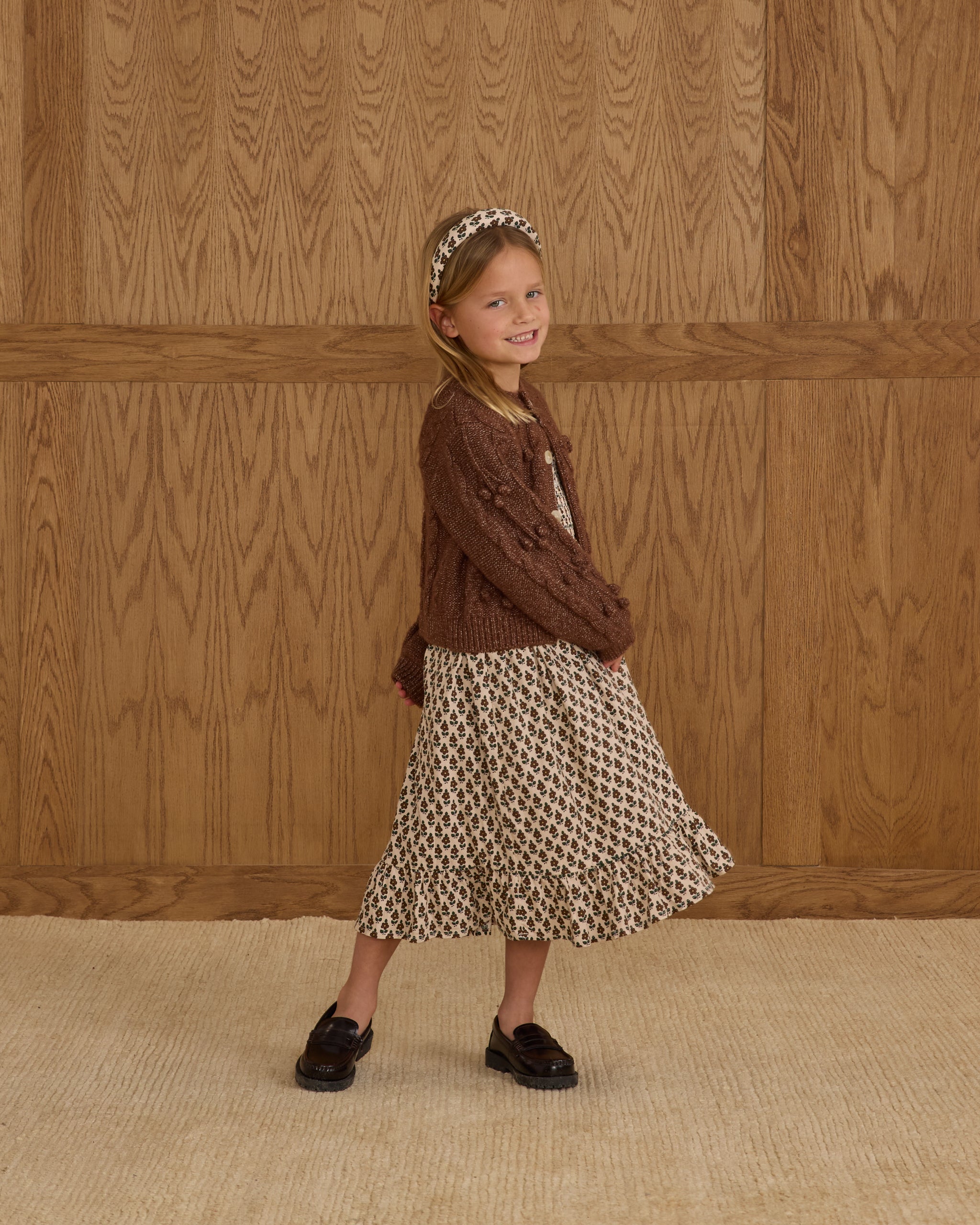 Bobble Cardigan || Brown - Rylee + Cru | Kids Clothes | Trendy Baby Clothes | Modern Infant Outfits |