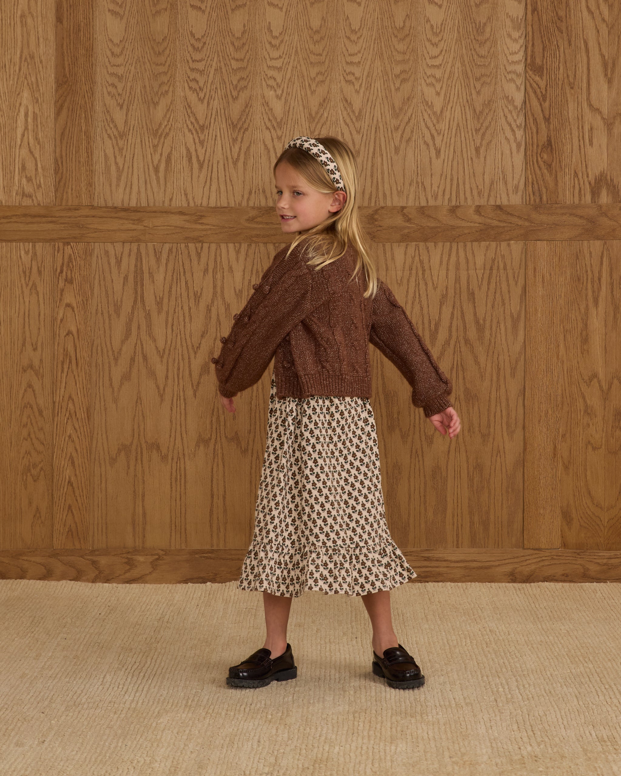 Bobble Cardigan || Brown - Rylee + Cru | Kids Clothes | Trendy Baby Clothes | Modern Infant Outfits |