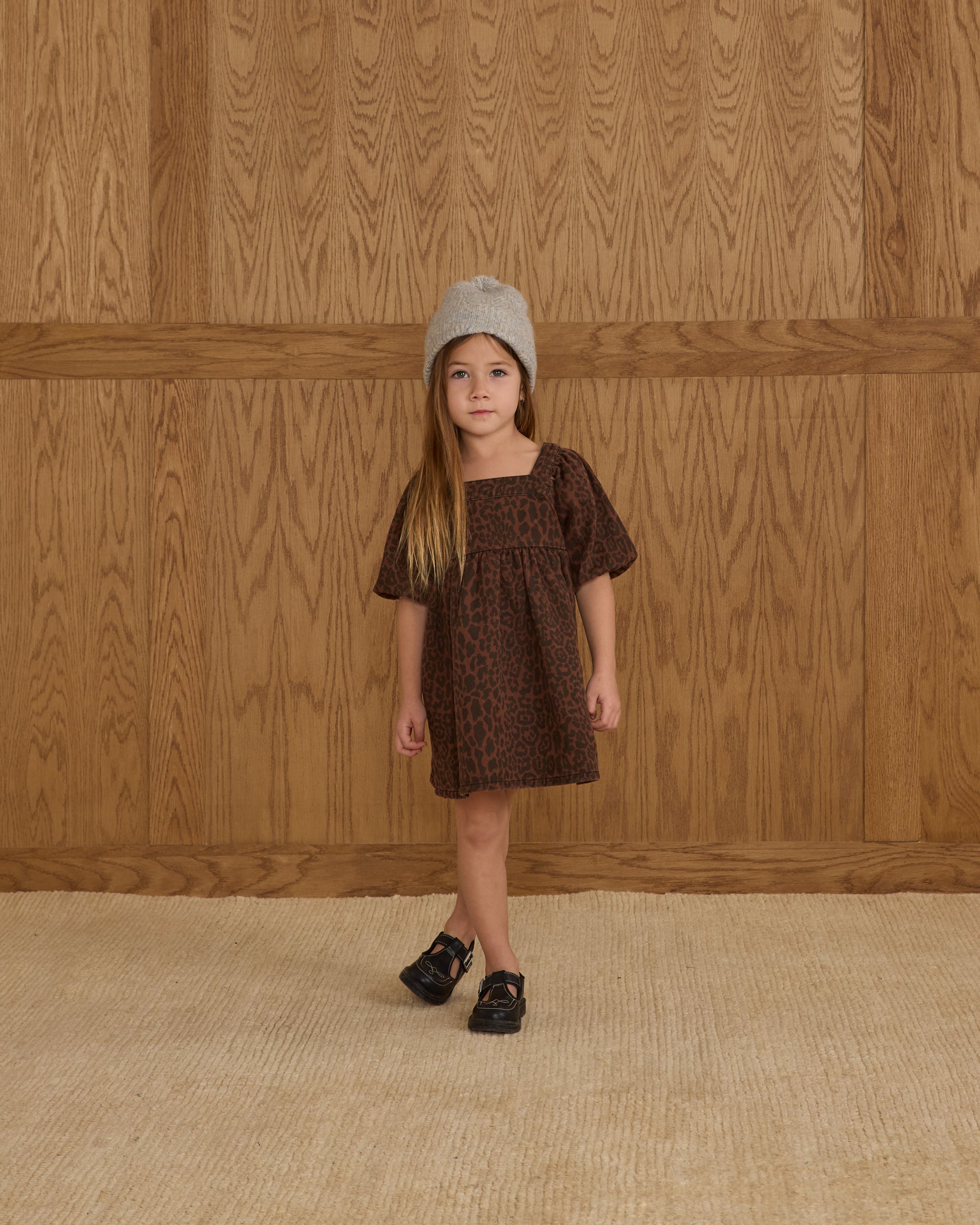 Gretta Babydoll Dress || Leopard - Rylee + Cru | Kids Clothes | Trendy Baby Clothes | Modern Infant Outfits |