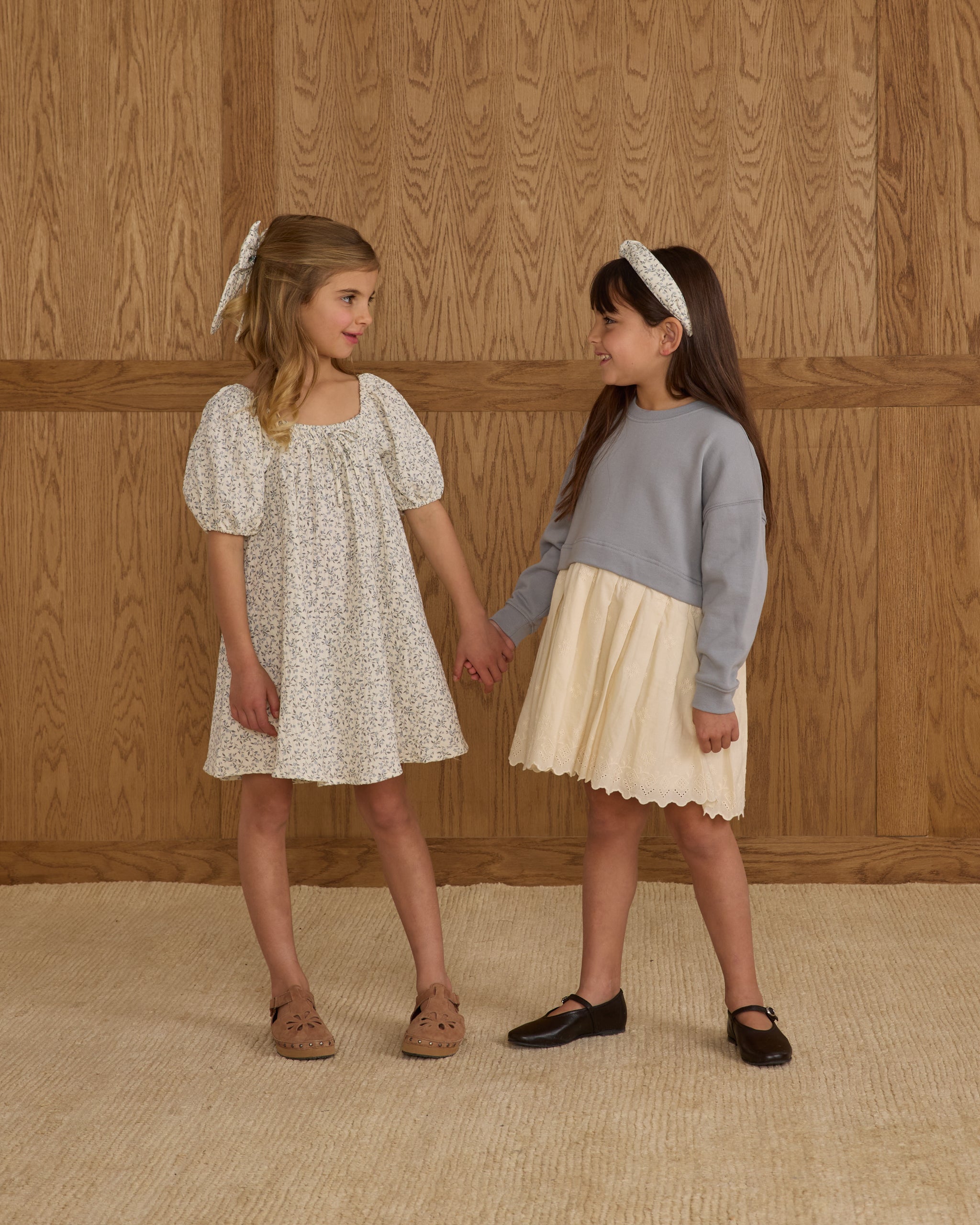 Sabrina Mini Dress || Blue Vines - Rylee + Cru | Kids Clothes | Trendy Baby Clothes | Modern Infant Outfits |