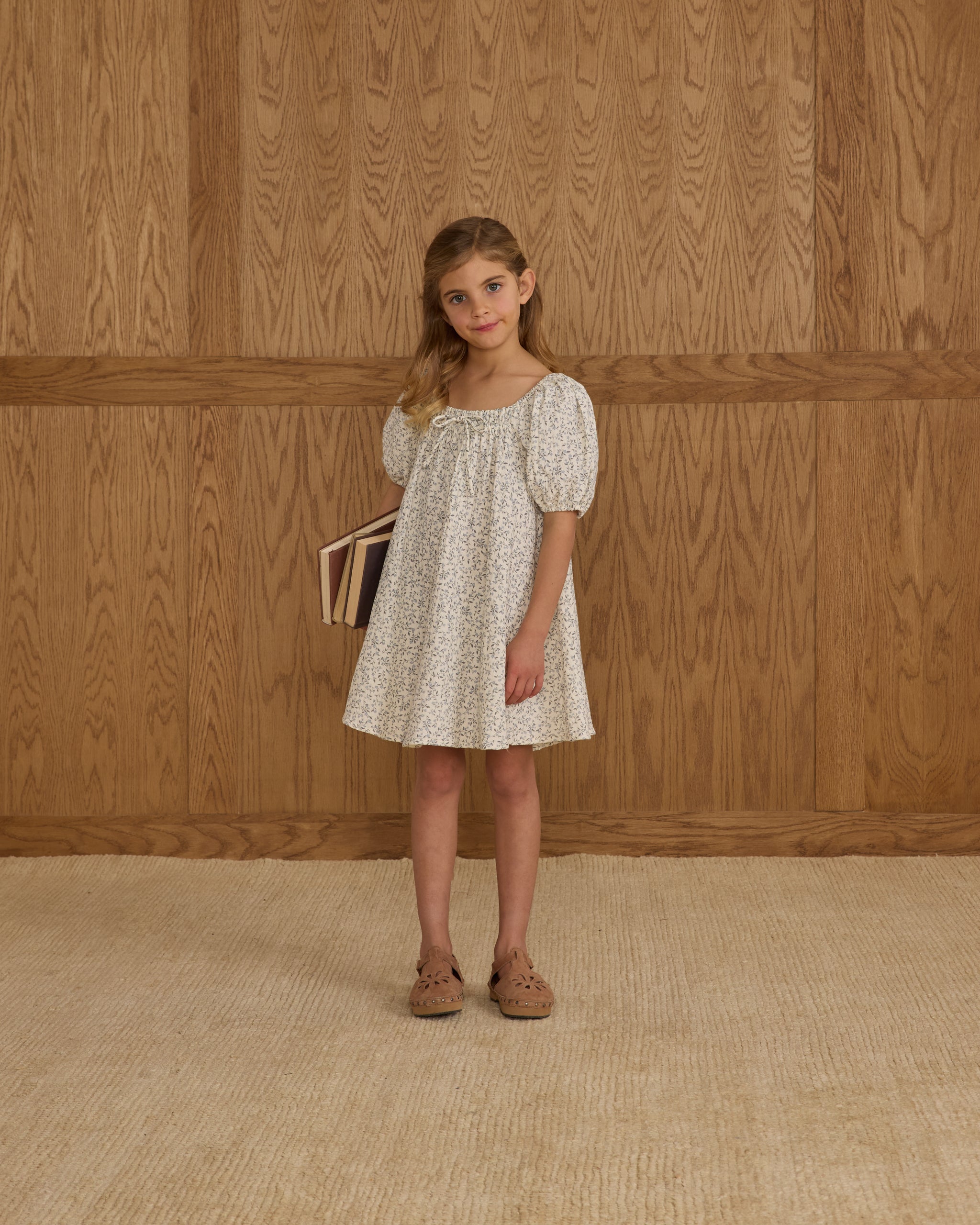 Sabrina Mini Dress || Blue Vines - Rylee + Cru | Kids Clothes | Trendy Baby Clothes | Modern Infant Outfits |