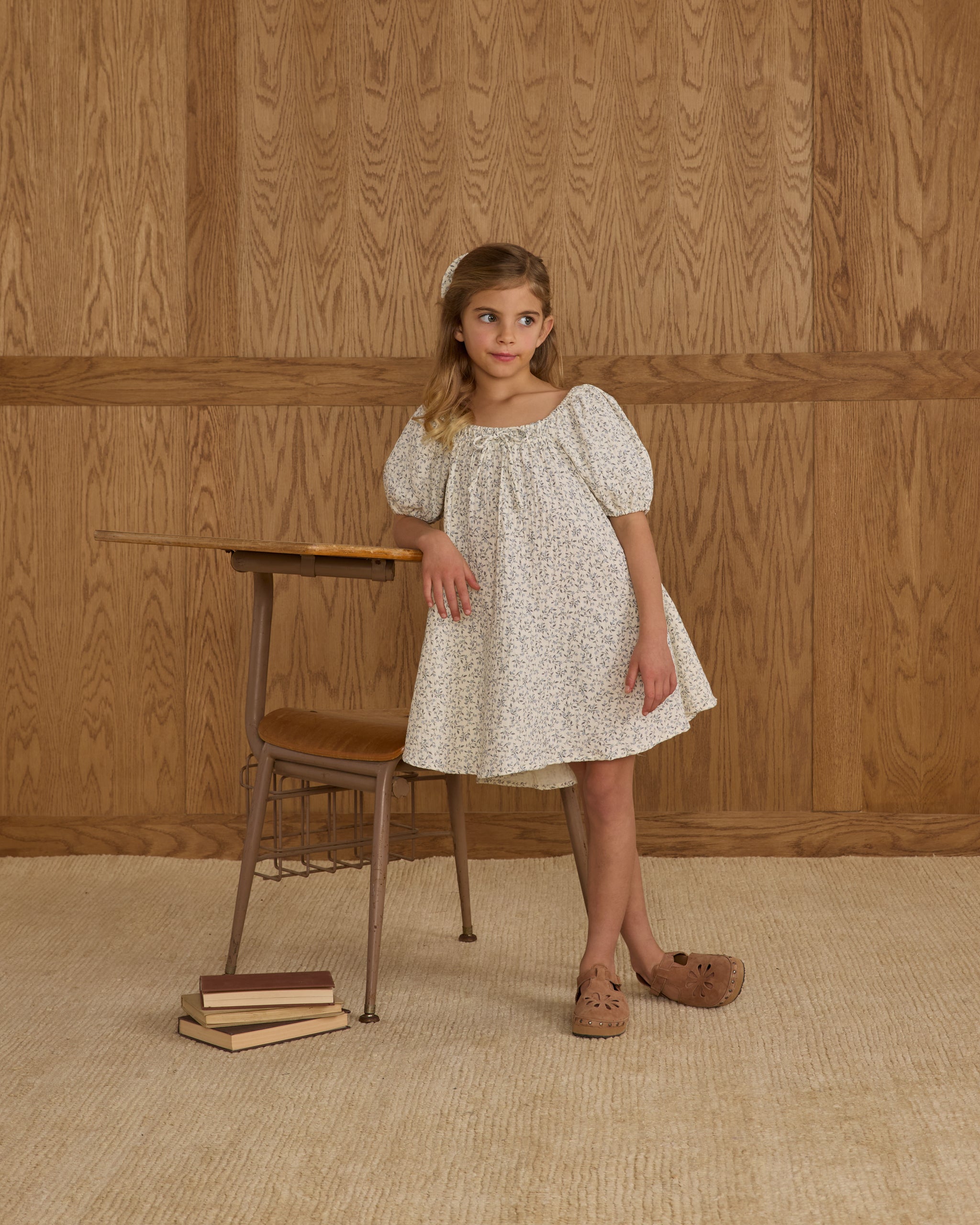 Sabrina Mini Dress || Blue Vines - Rylee + Cru | Kids Clothes | Trendy Baby Clothes | Modern Infant Outfits |
