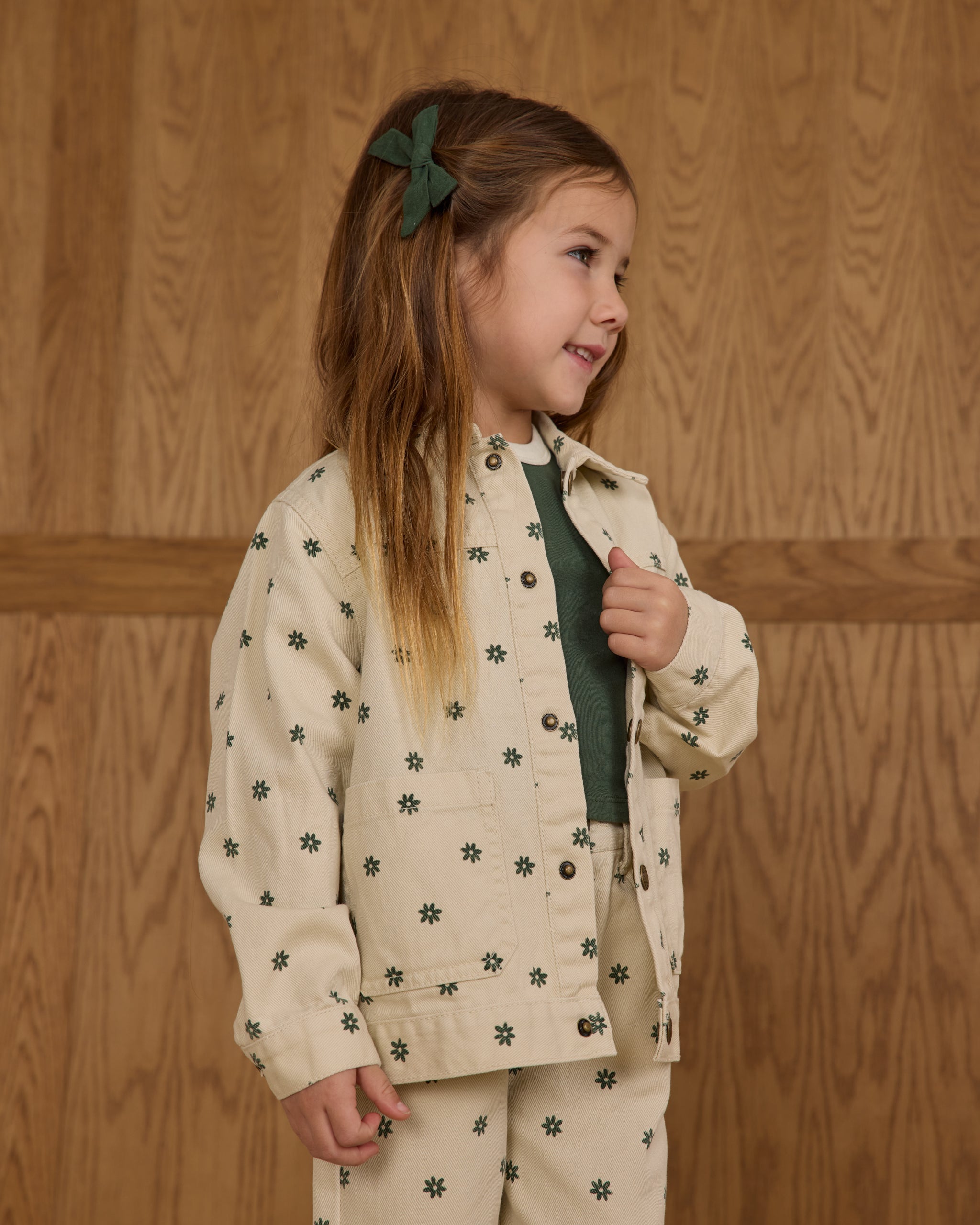 Bows, Set of 2 || Green - Rylee + Cru | Kids Clothes | Trendy Baby Clothes | Modern Infant Outfits |