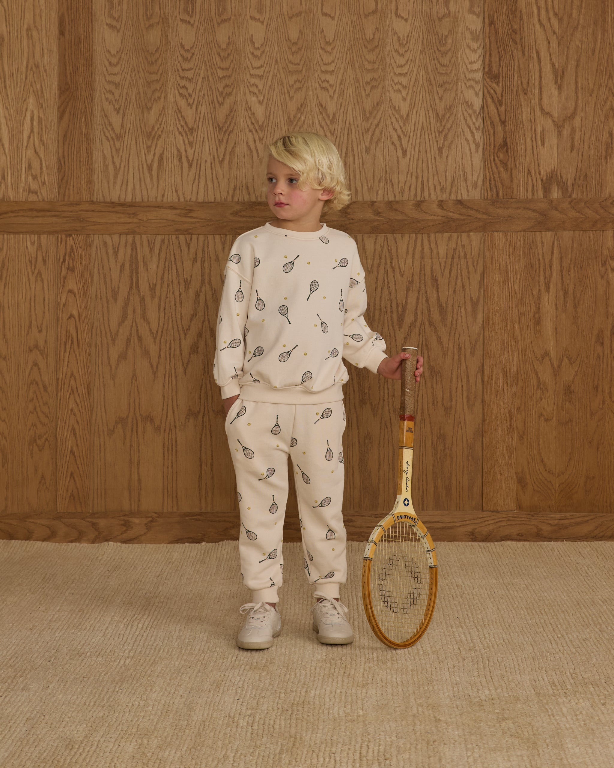 Relaxed Sweatshirt || Tennis - Rylee + Cru | Kids Clothes | Trendy Baby Clothes | Modern Infant Outfits |