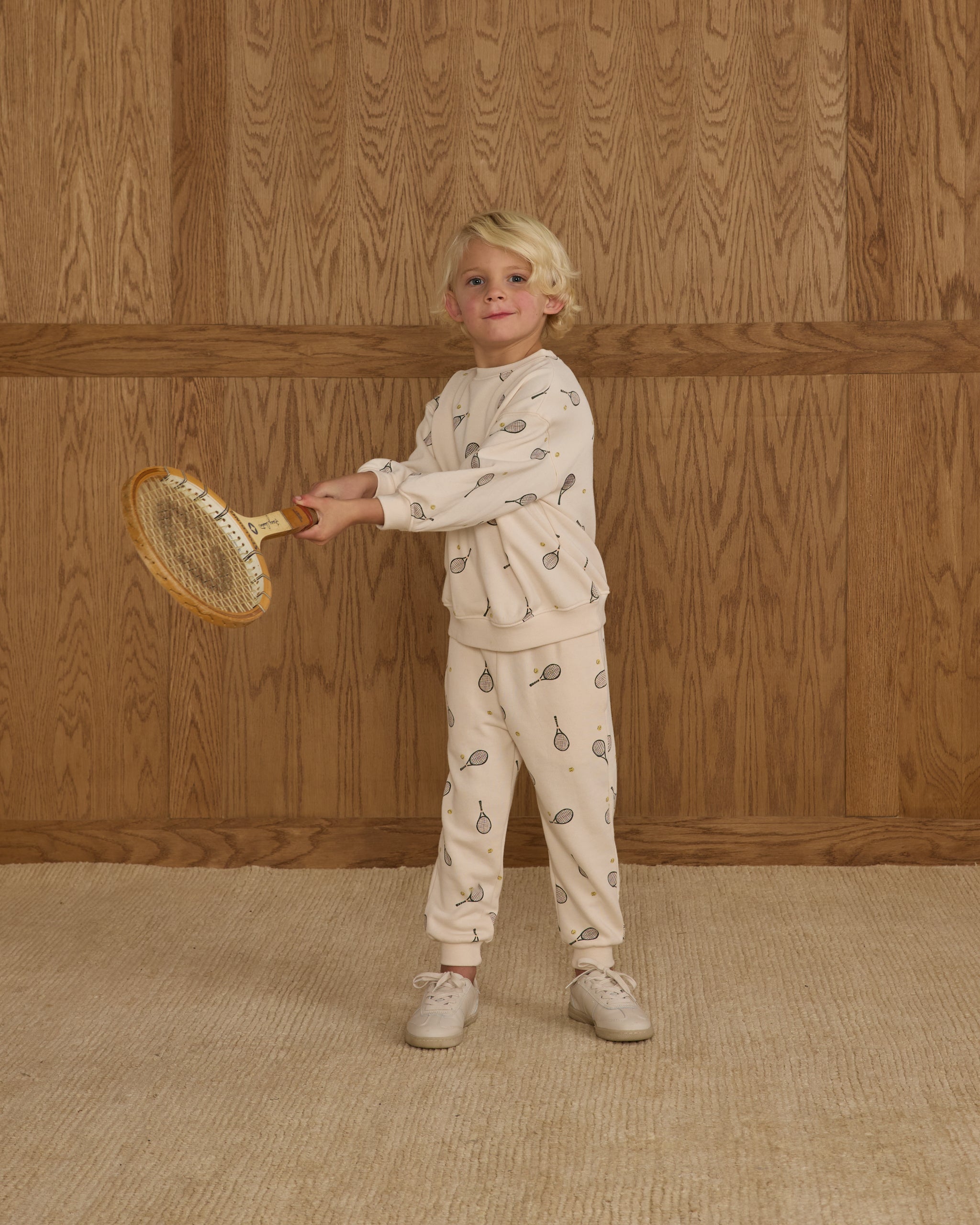 Relaxed Sweatshirt || Tennis - Rylee + Cru | Kids Clothes | Trendy Baby Clothes | Modern Infant Outfits |