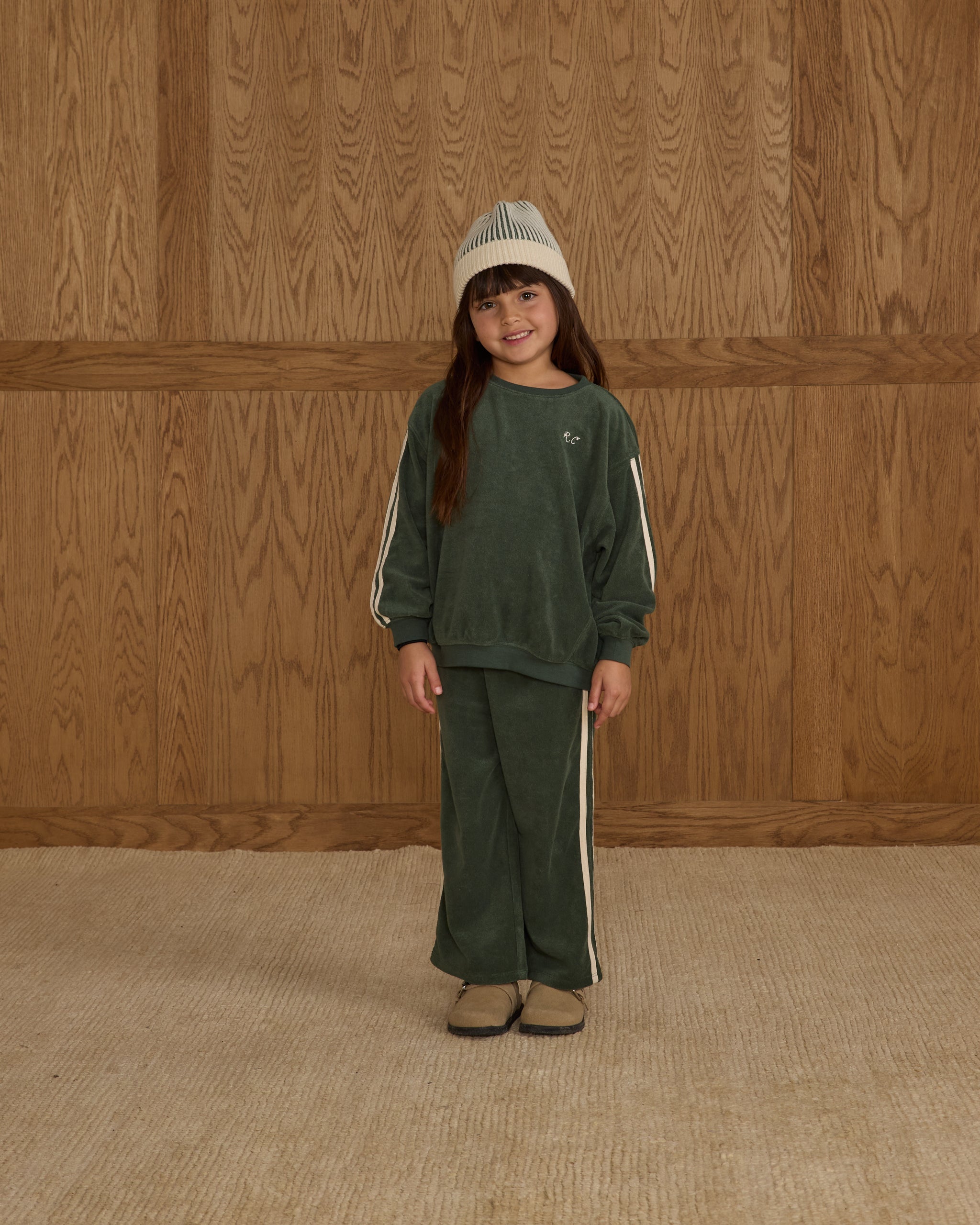 Track Pant || Green - Rylee + Cru | Kids Clothes | Trendy Baby Clothes | Modern Infant Outfits |