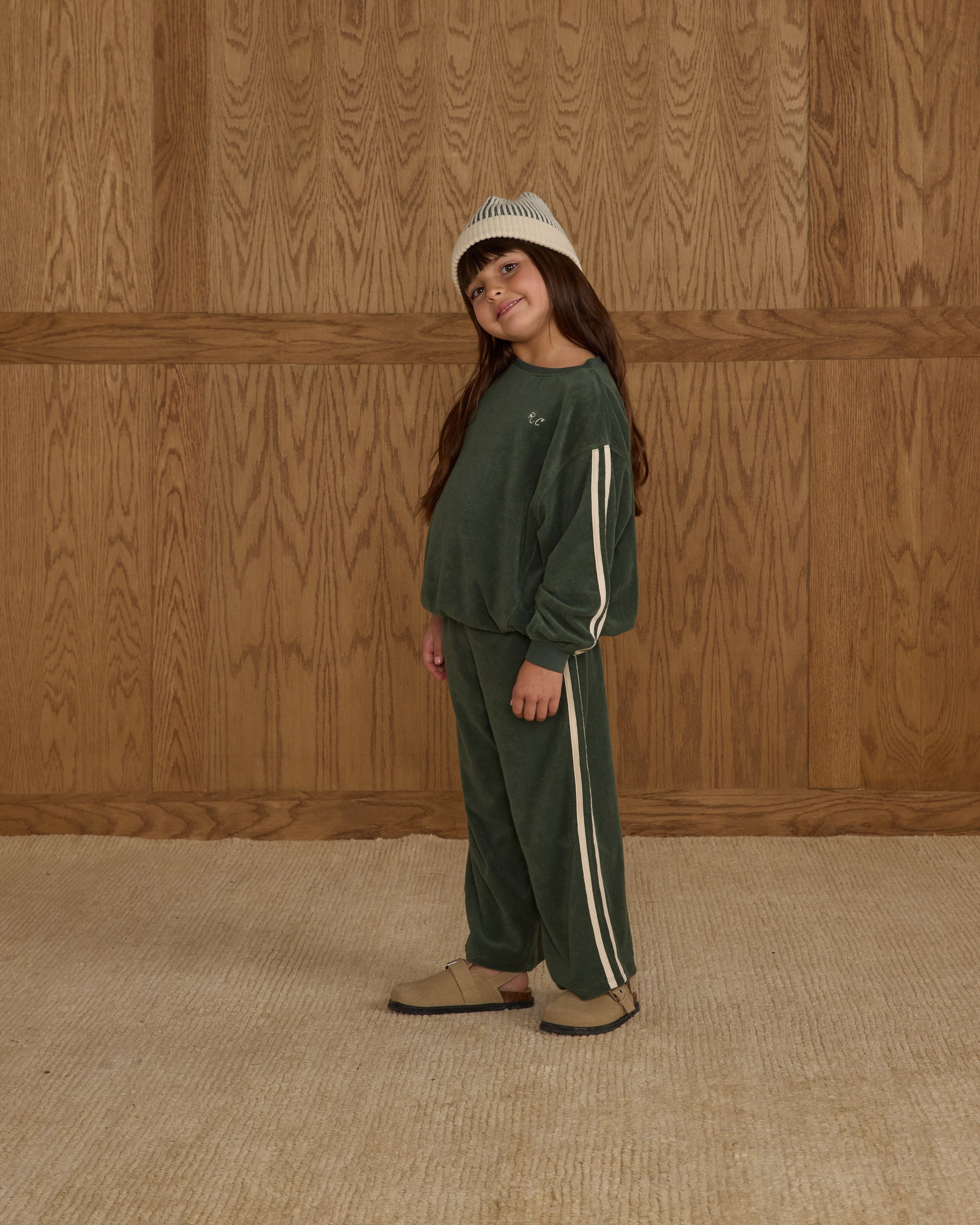 Track Pant || Green - Rylee + Cru | Kids Clothes | Trendy Baby Clothes | Modern Infant Outfits |