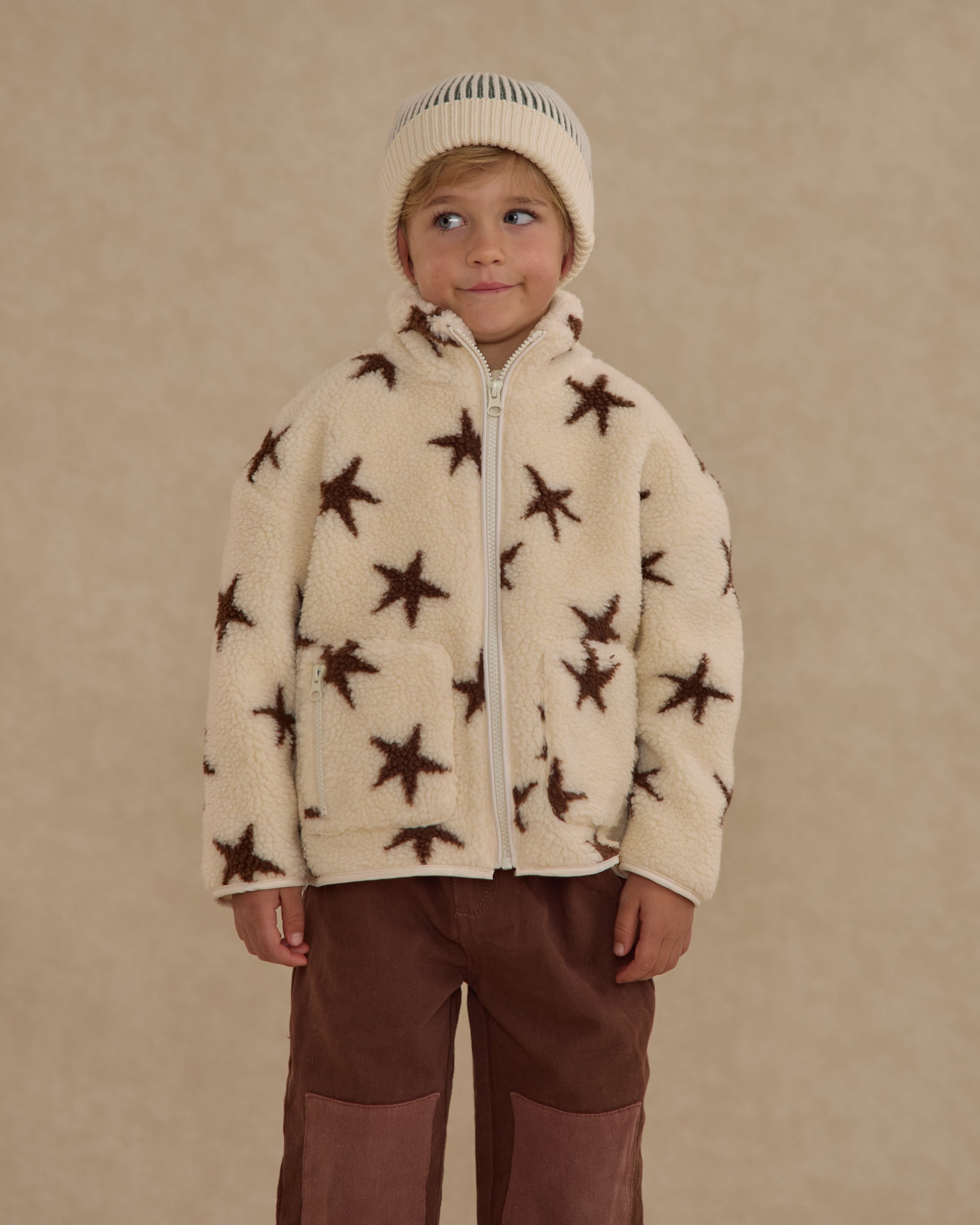 Beanie || Green Stripe - Rylee + Cru | Kids Clothes | Trendy Baby Clothes | Modern Infant Outfits |