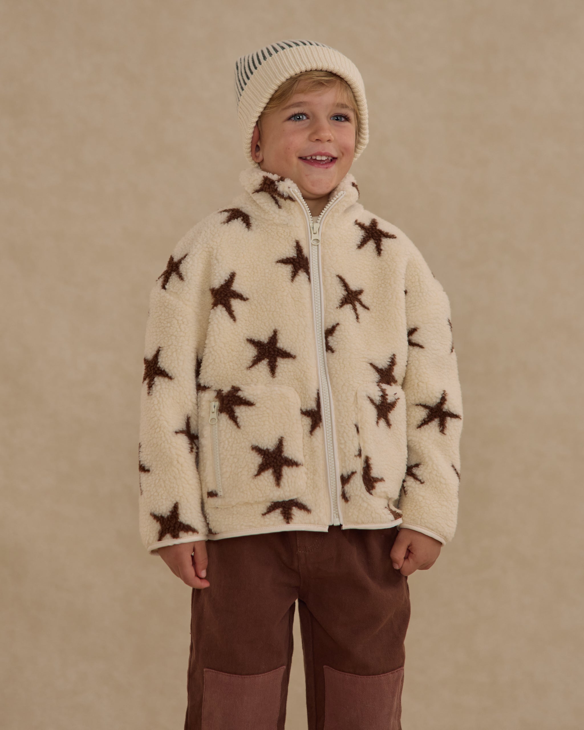 Beanie || Green Stripe - Rylee + Cru | Kids Clothes | Trendy Baby Clothes | Modern Infant Outfits |