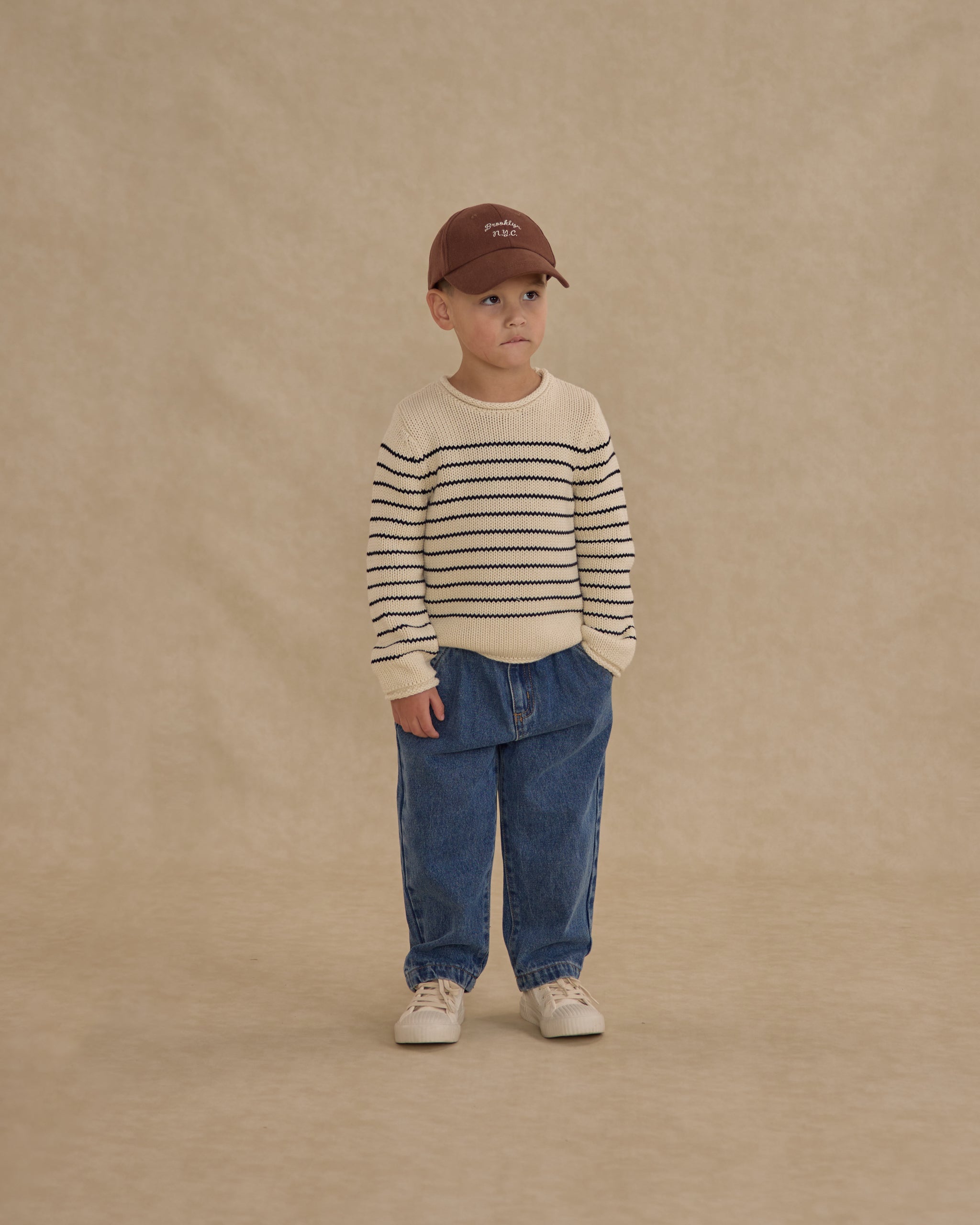 Jacques Sweater || Black Stripe - Rylee + Cru | Kids Clothes | Trendy Baby Clothes | Modern Infant Outfits |