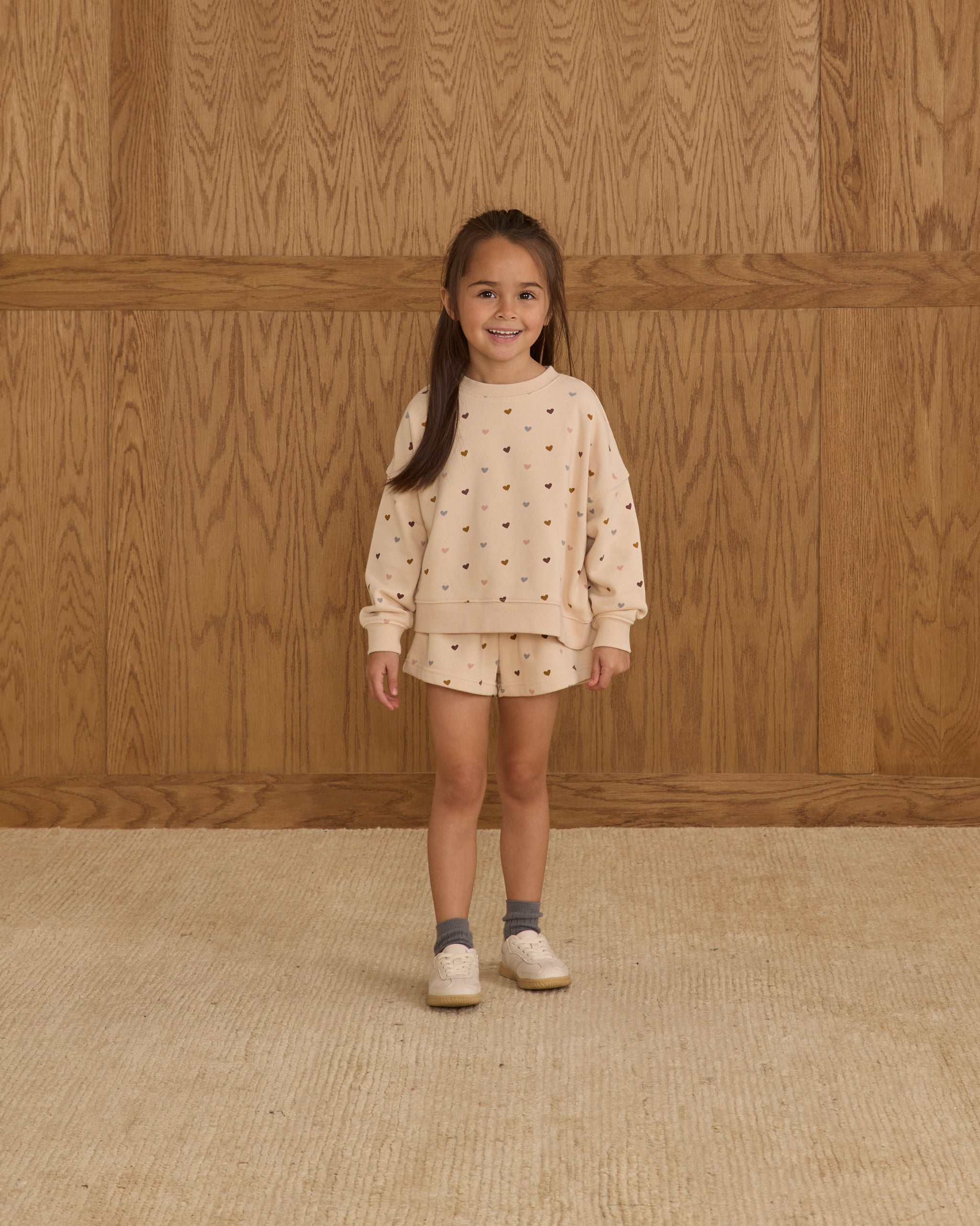 Track Short || Hearts - Rylee + Cru | Kids Clothes | Trendy Baby Clothes | Modern Infant Outfits |