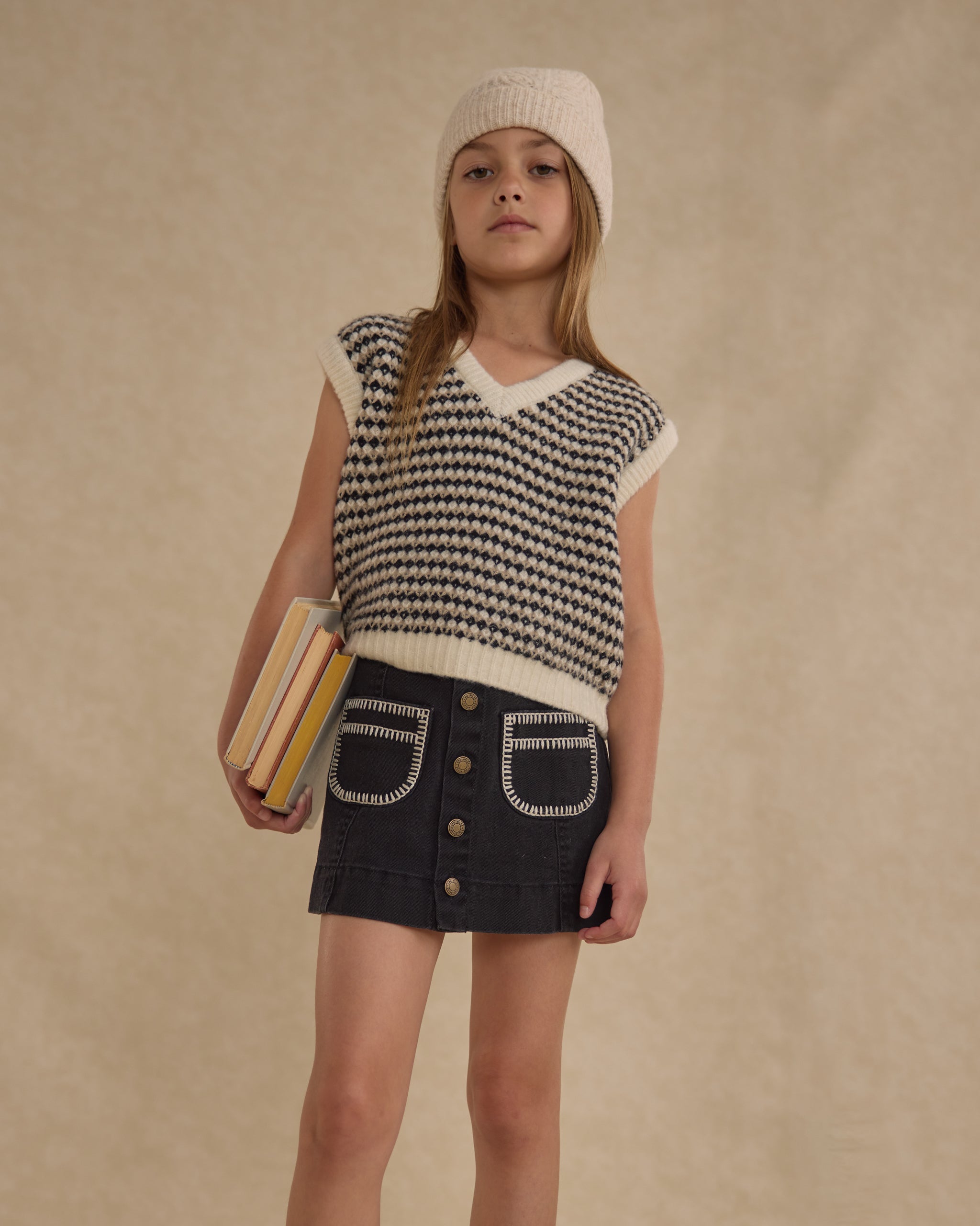 Denver Mini Skirt || Washed Black - Rylee + Cru | Kids Clothes | Trendy Baby Clothes | Modern Infant Outfits |