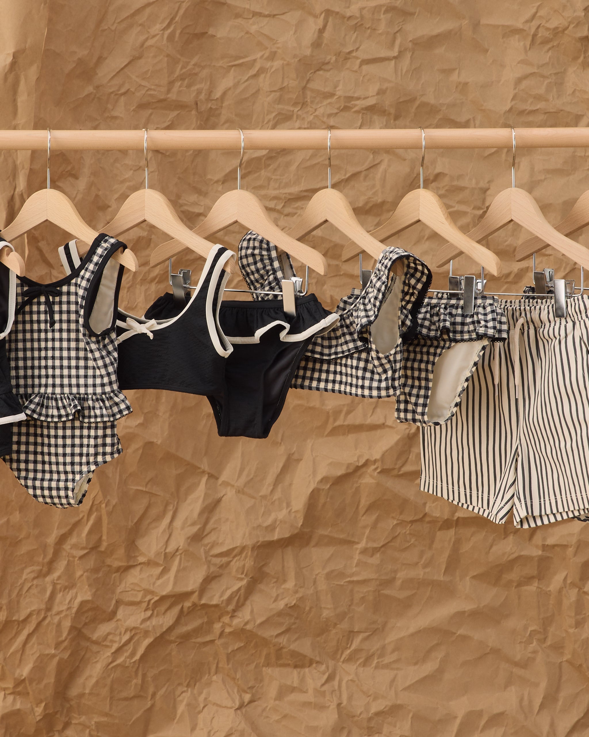 Margot Bikini Black Gingham - Rylee + Cru | Kids Clothes | Trendy Baby Clothes | Modern Infant Outfits |
